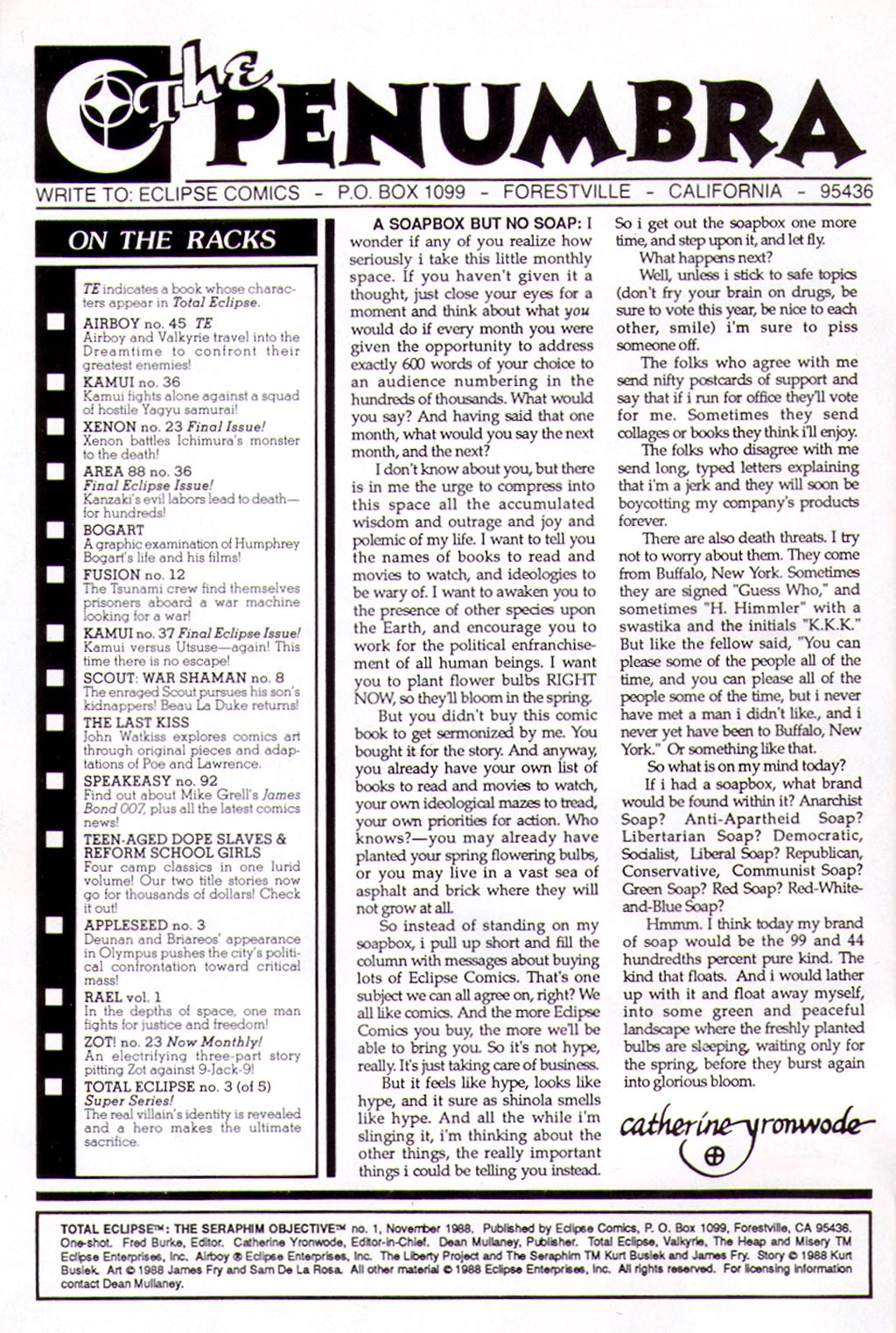 Read online Total Eclipse: The Seraphim Objective comic -  Issue # Full - 2