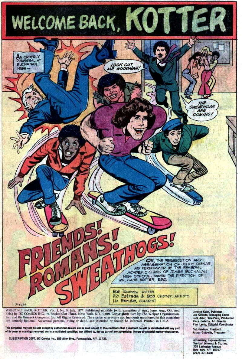 Read online Welcome Back, Kotter comic -  Issue #5 - 2