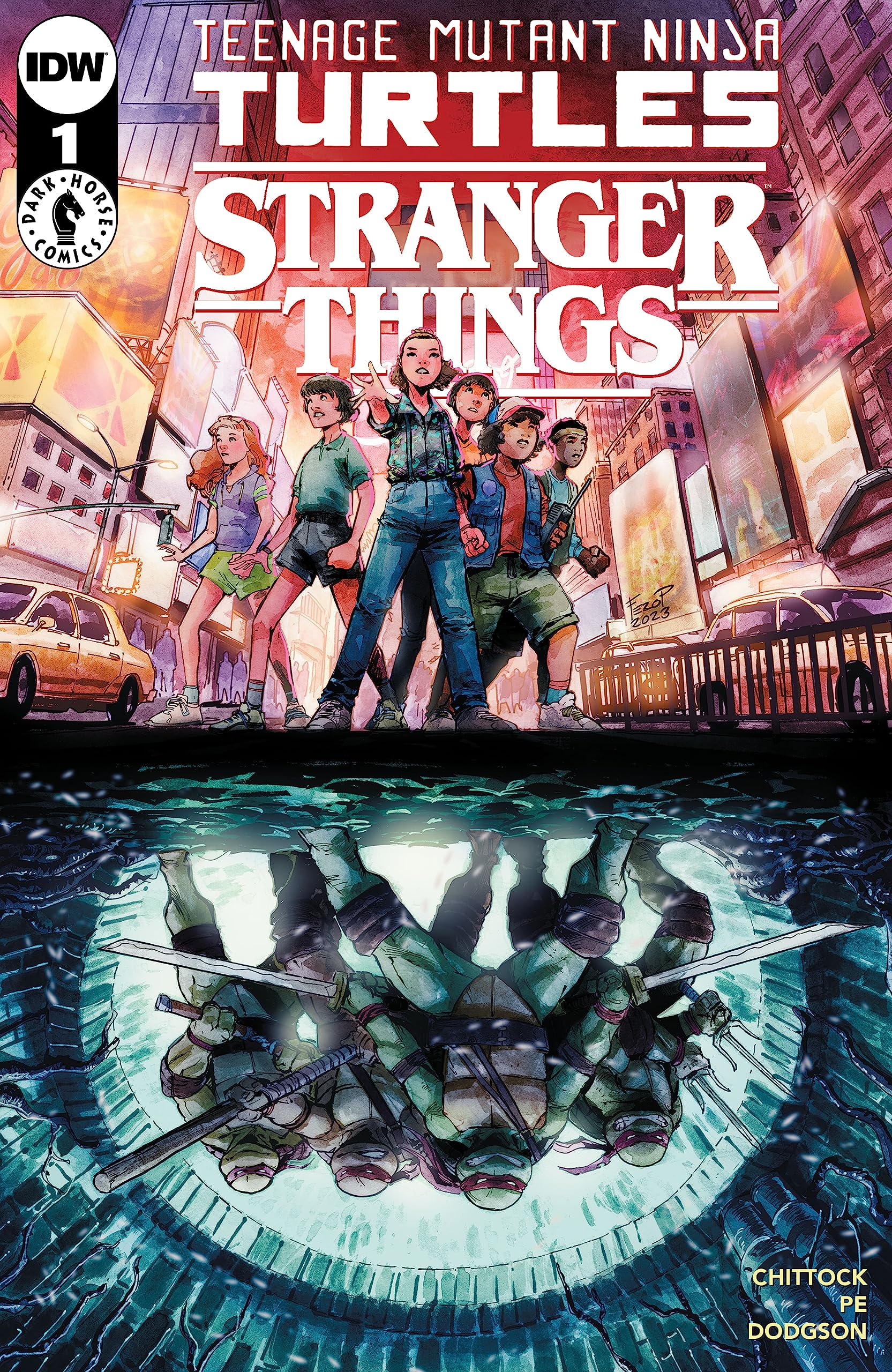 Read online Teenage Mutant Ninja Turtles x Stranger Things comic -  Issue #1 - 1
