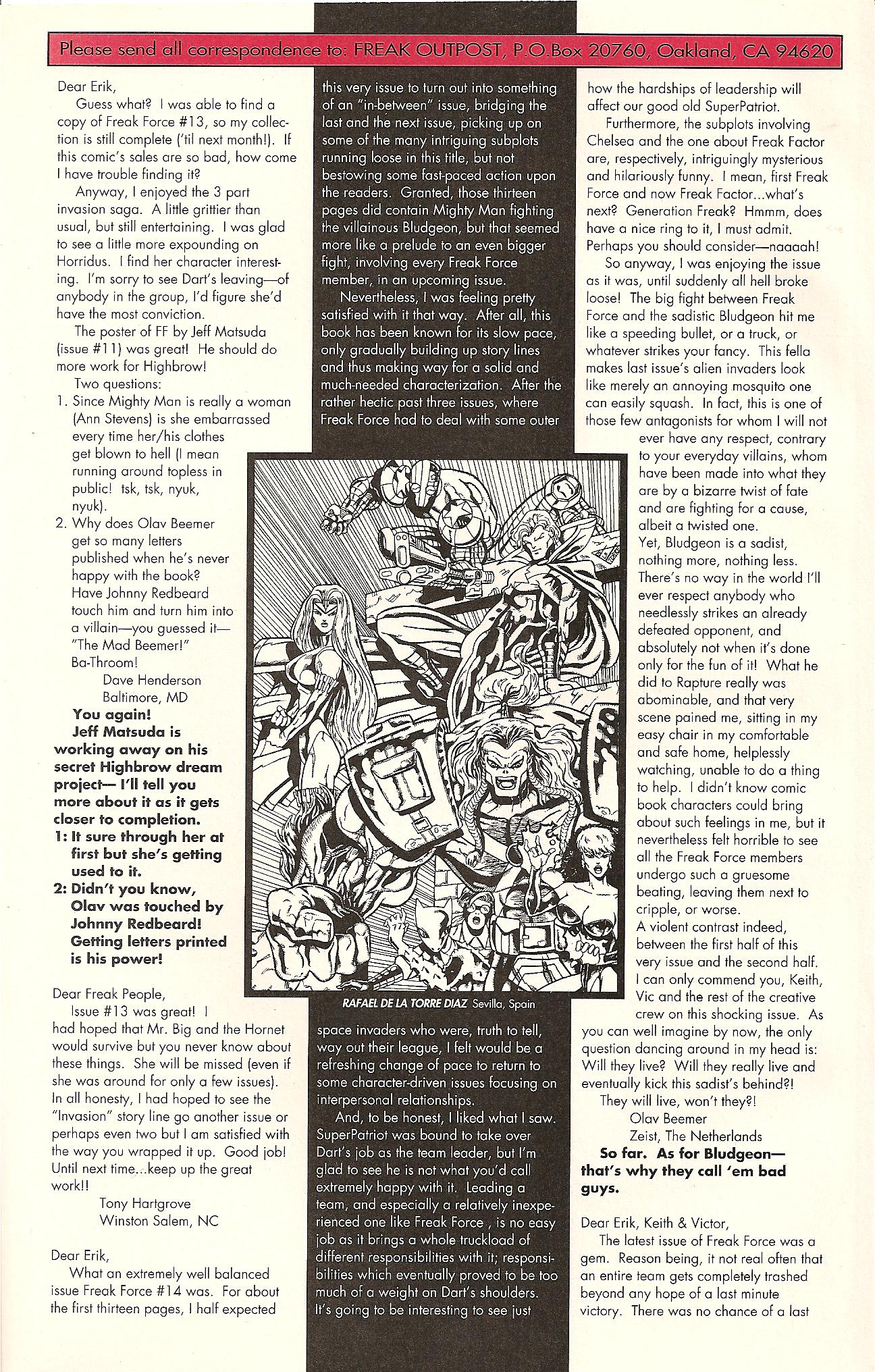 Read online Freak Force (1993) comic -  Issue #15 - 29