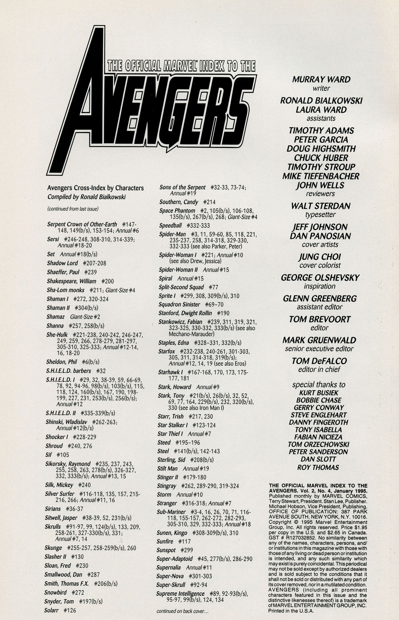 Read online The Official Marvel Index to the Avengers comic -  Issue #4 - 2