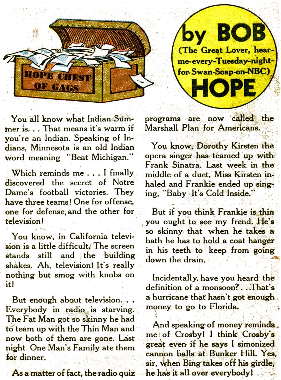 Read online The Adventures of Bob Hope comic -  Issue #2 - 50