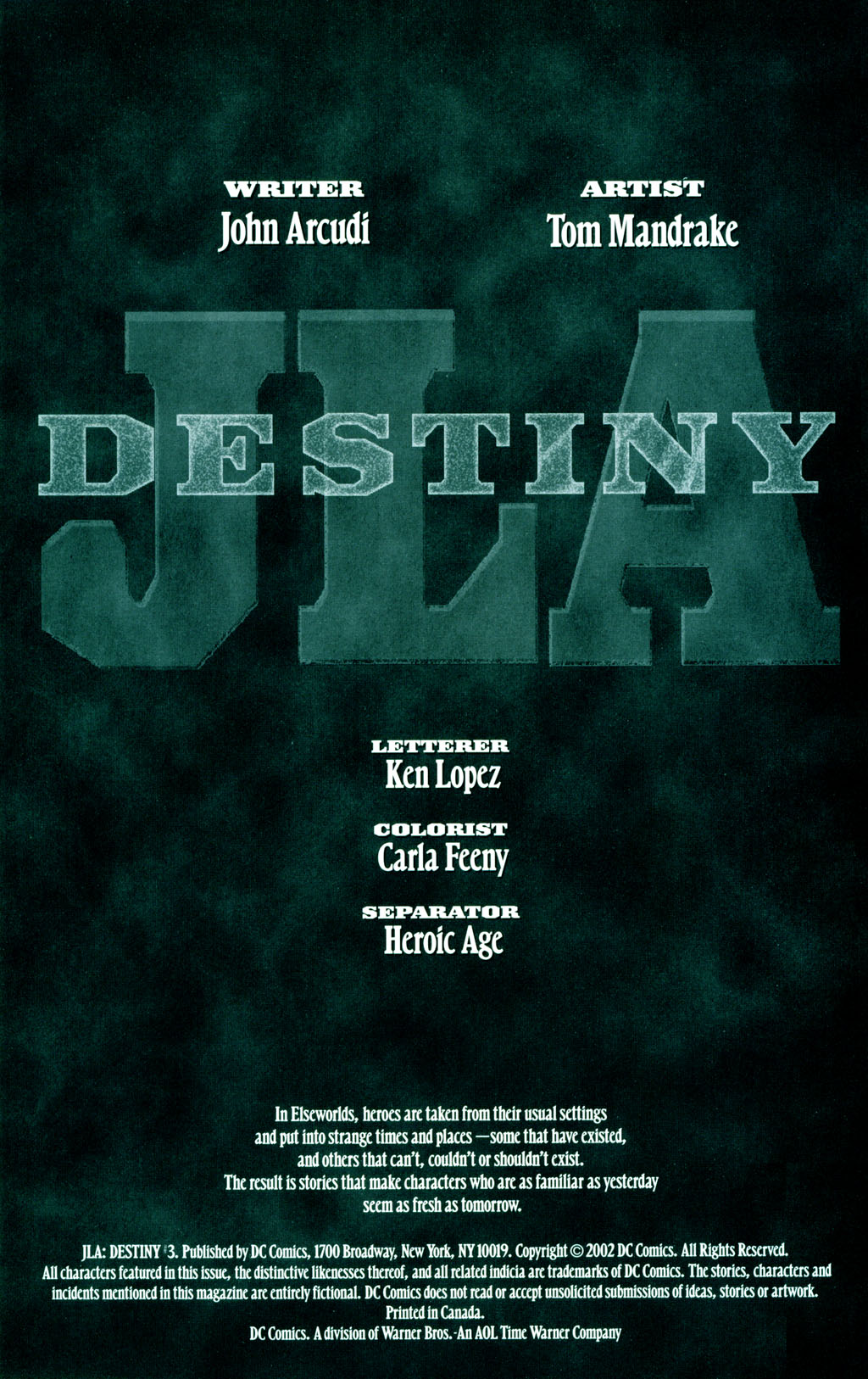Read online JLA: Destiny comic -  Issue #3 - 2