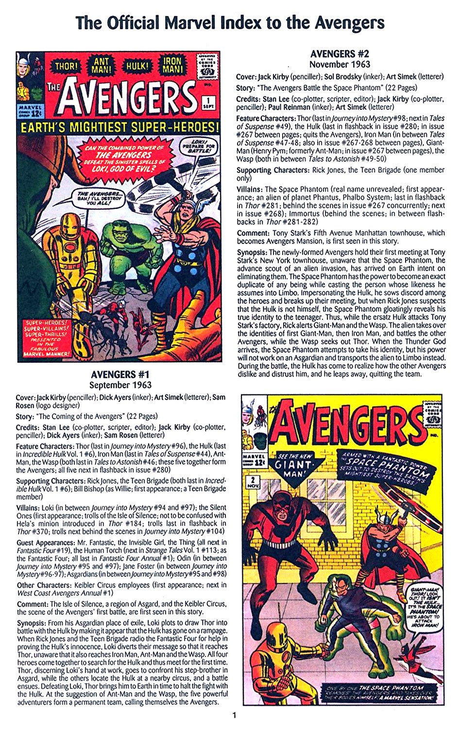 Read online The Official Marvel Index to the Avengers comic -  Issue #1 - 3