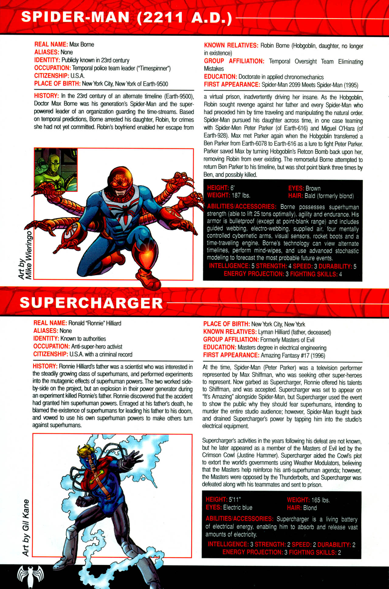 Read online The Official Handbook of the Marvel Universe: Spider-Man: Back In Black Handbook comic -  Issue # Full - 48