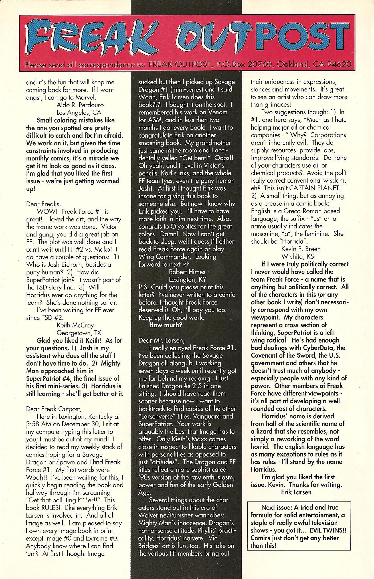 Read online Freak Force (1993) comic -  Issue #2 - 30