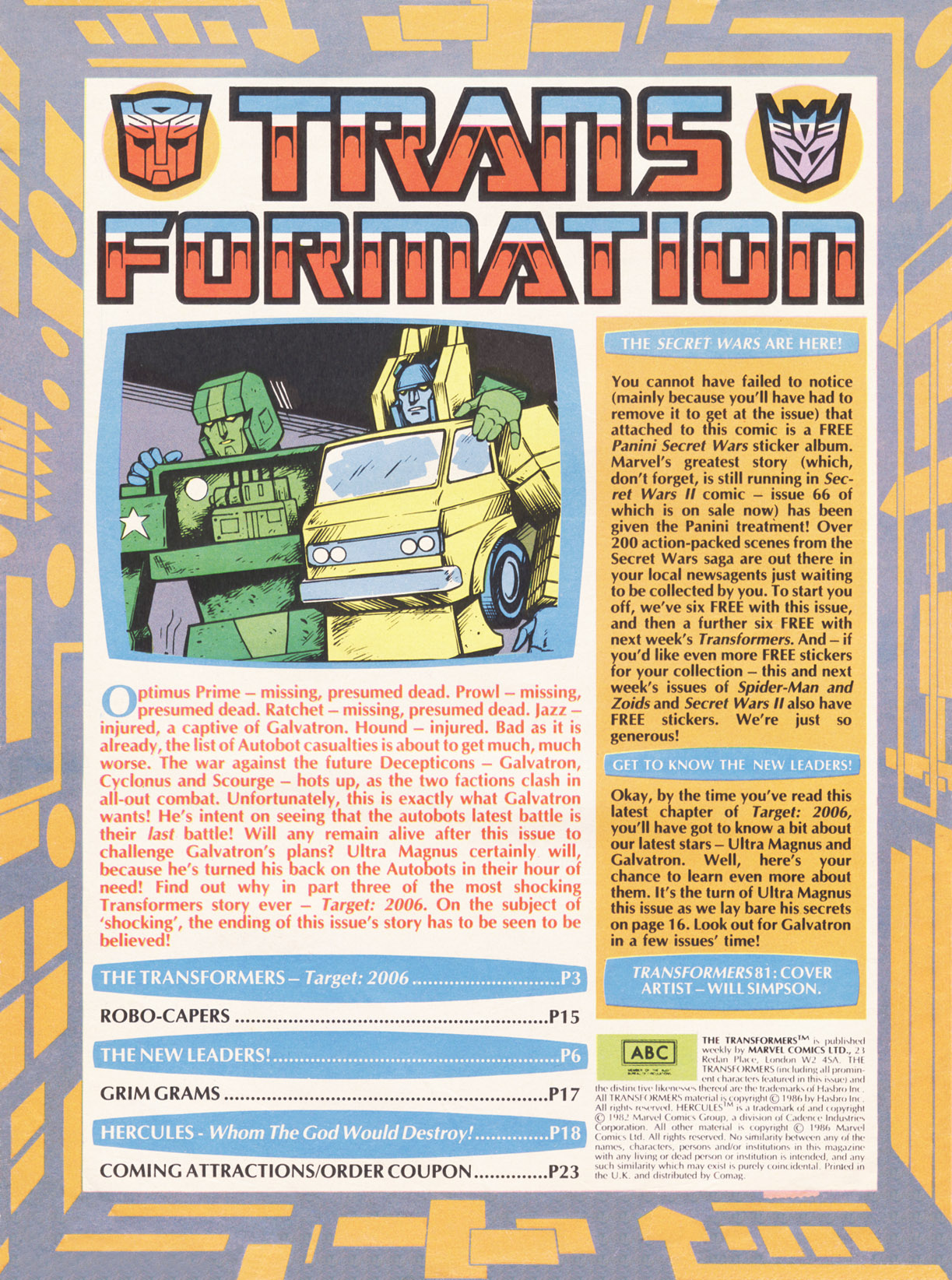 Read online The Transformers (UK) comic -  Issue #81 - 2