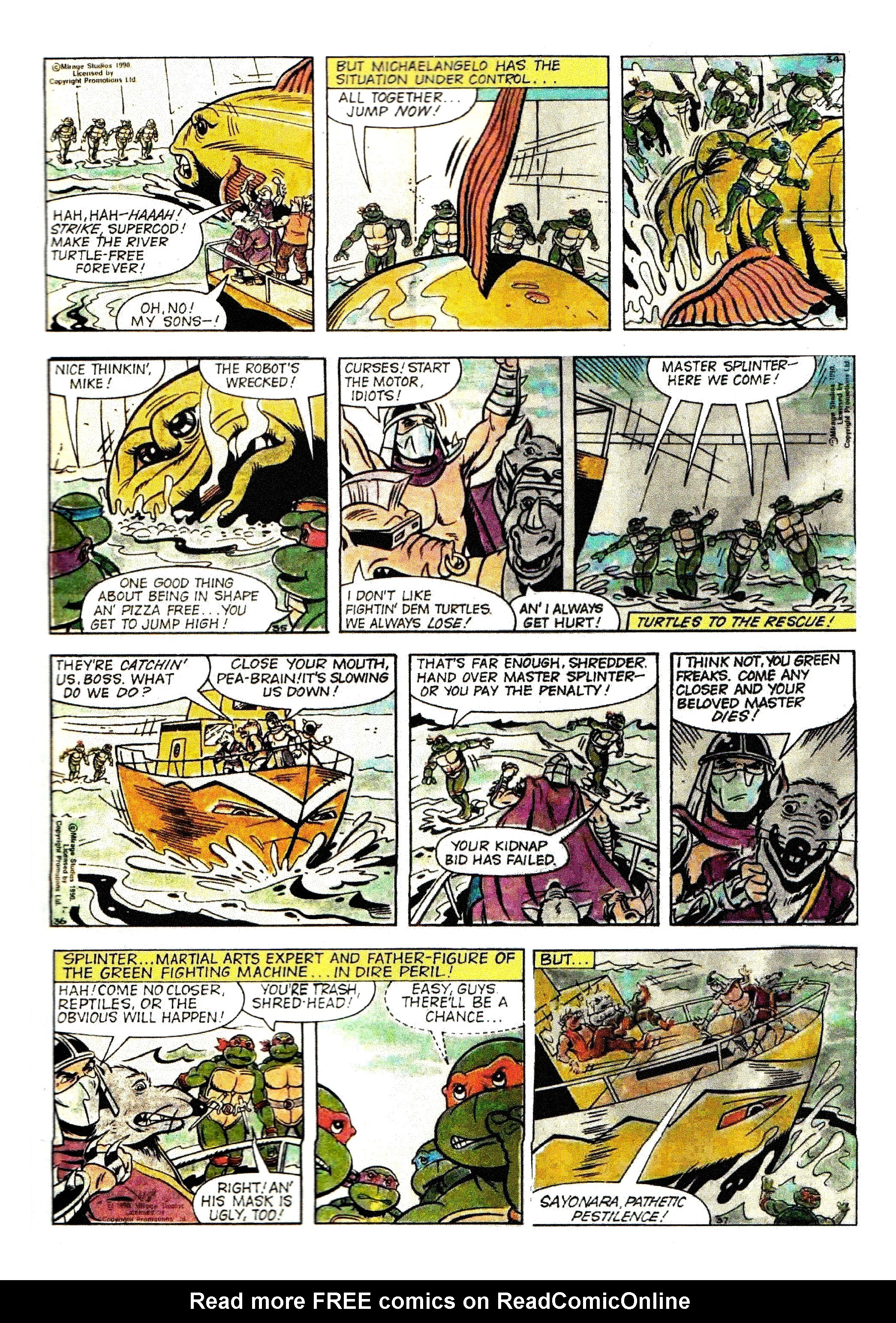 Read online Teenage Mutant Ninja Turtles: Complete Newspaper Daily Comic Strip Collection comic -  Issue # TPB 1 - 16