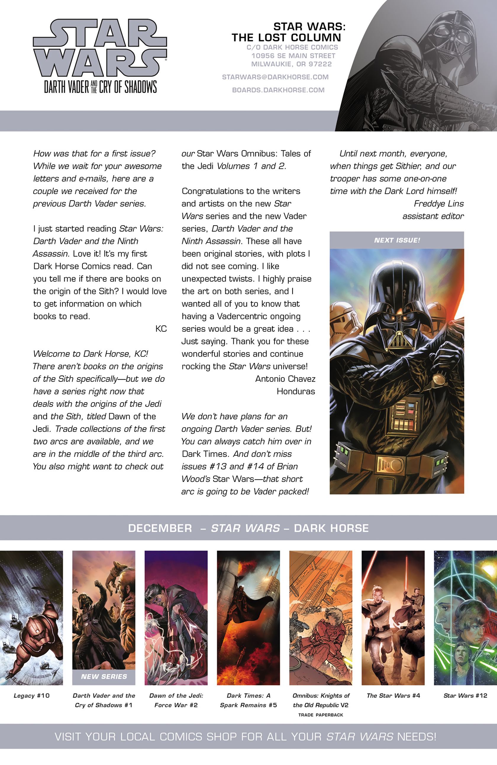 Read online Star Wars: Darth Vader and the Cry of Shadows comic -  Issue #1 - 25