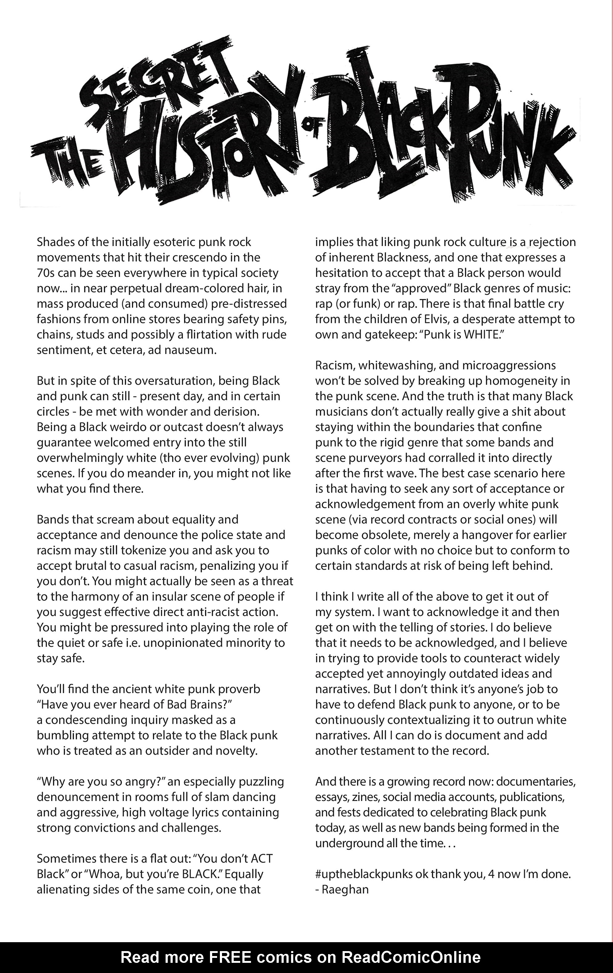 Read online The Secret History of Black Punk: Record Zero comic -  Issue # Full - 41