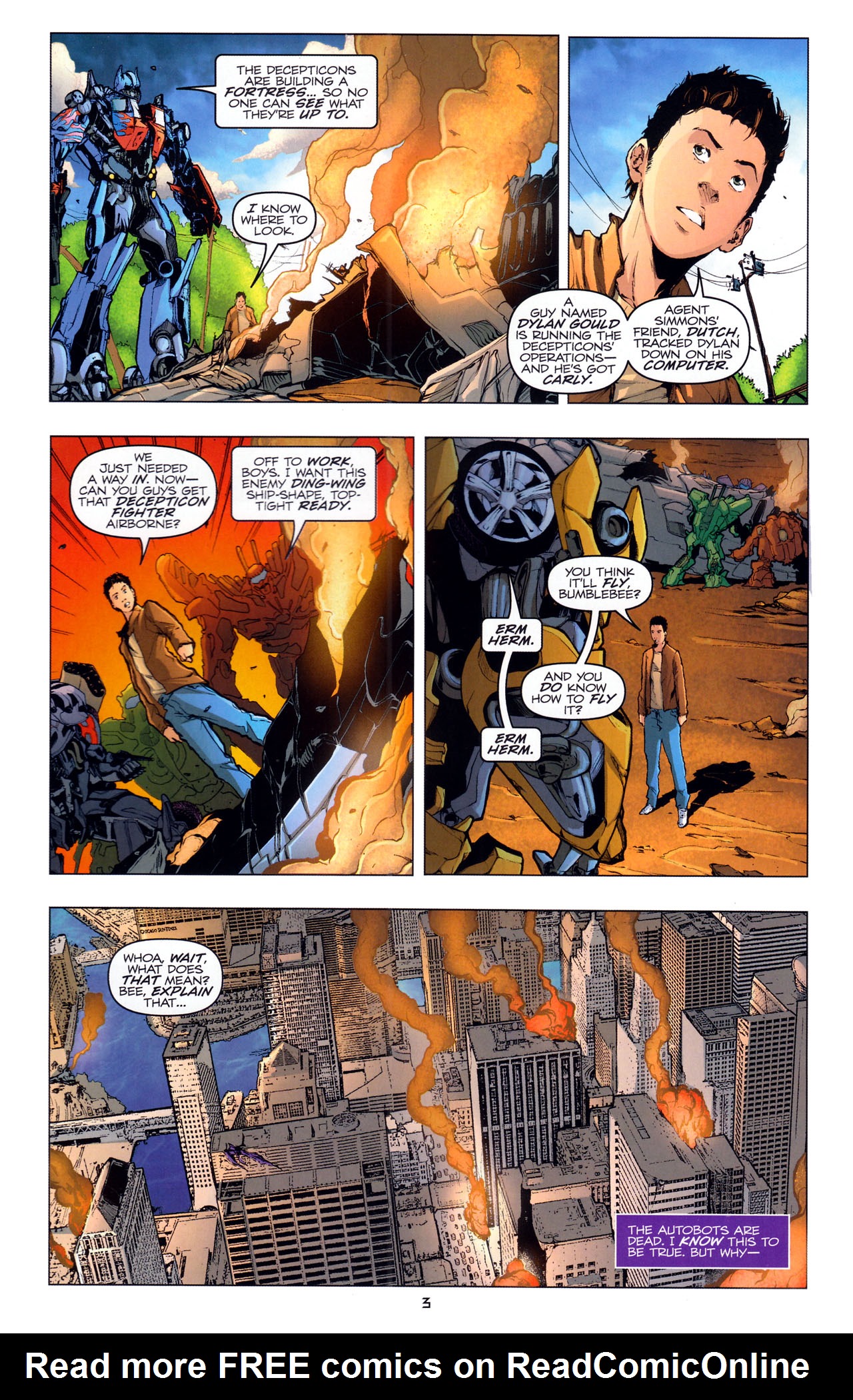 Read online Transformers: Dark of the Moon Movie Adaptation comic -  Issue #4 - 5