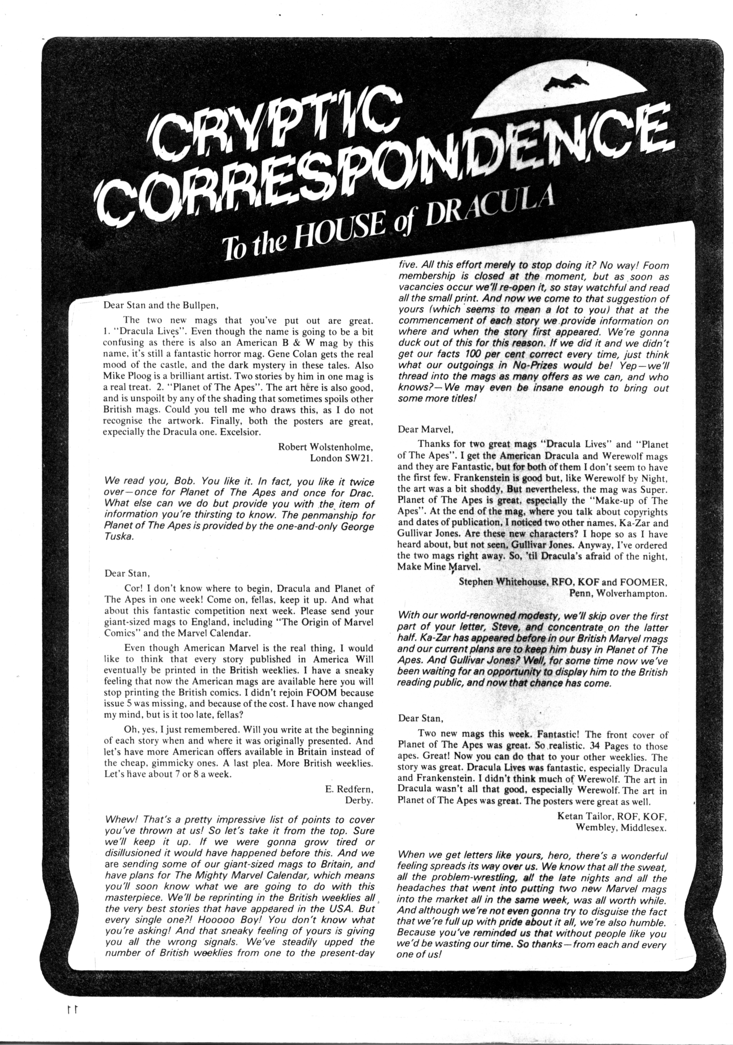 Read online Dracula Lives (1974) comic -  Issue #9 - 11