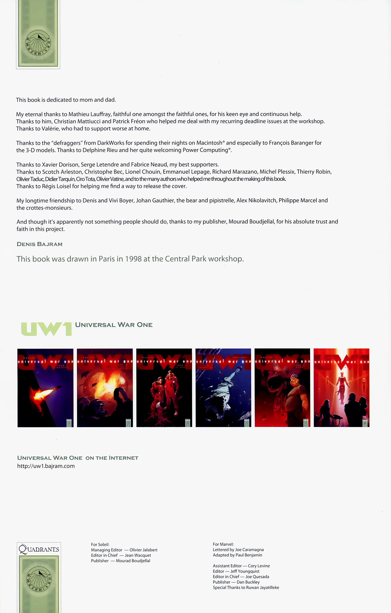 Read online Universal War One comic -  Issue #1 - 4