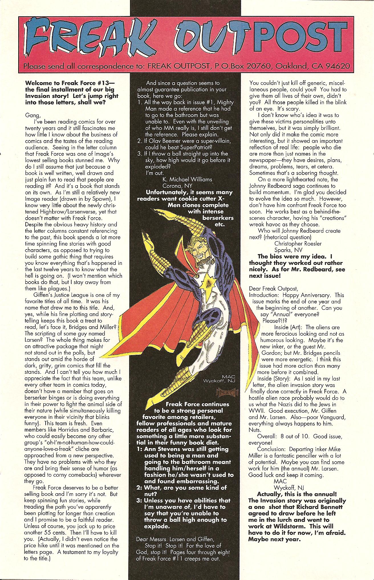 Read online Freak Force (1993) comic -  Issue #13 - 28