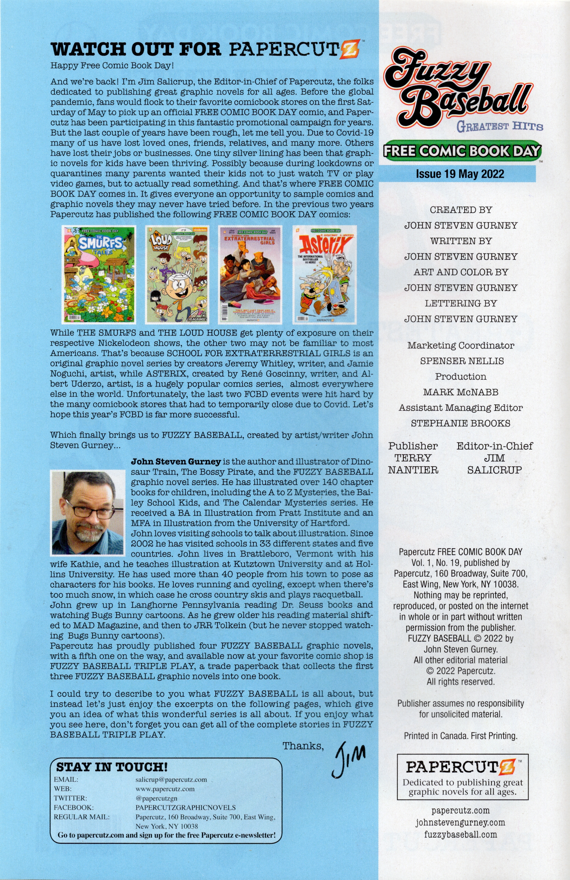 Read online Free Comic Book Day 2022 comic -  Issue # Papercutz Fuzzy Baseball - 2