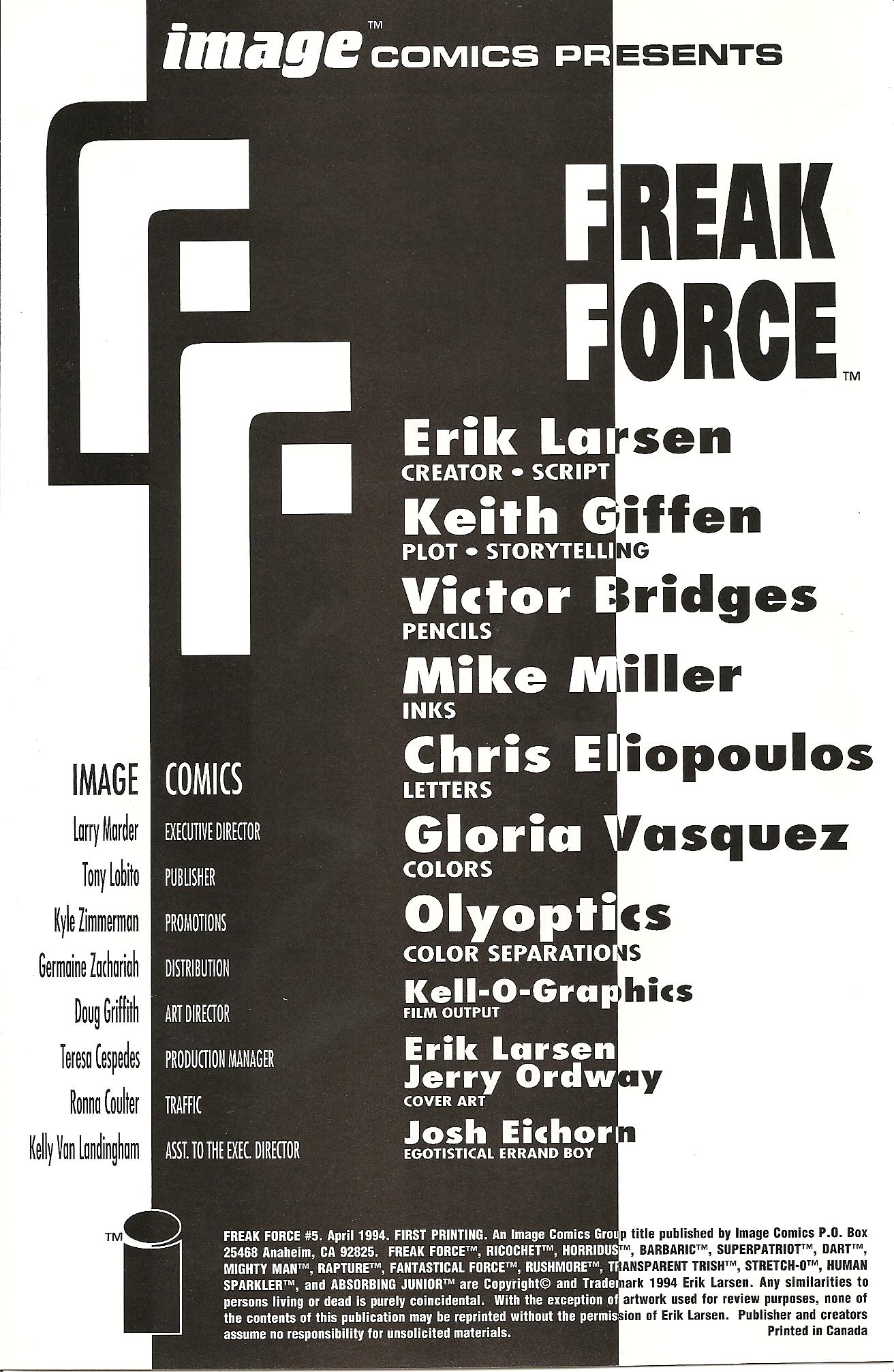 Read online Freak Force (1993) comic -  Issue #5 - 3