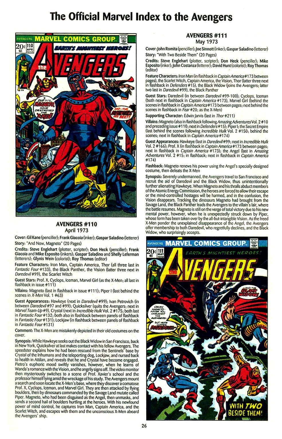 Read online The Official Marvel Index to the Avengers comic -  Issue #2 - 28
