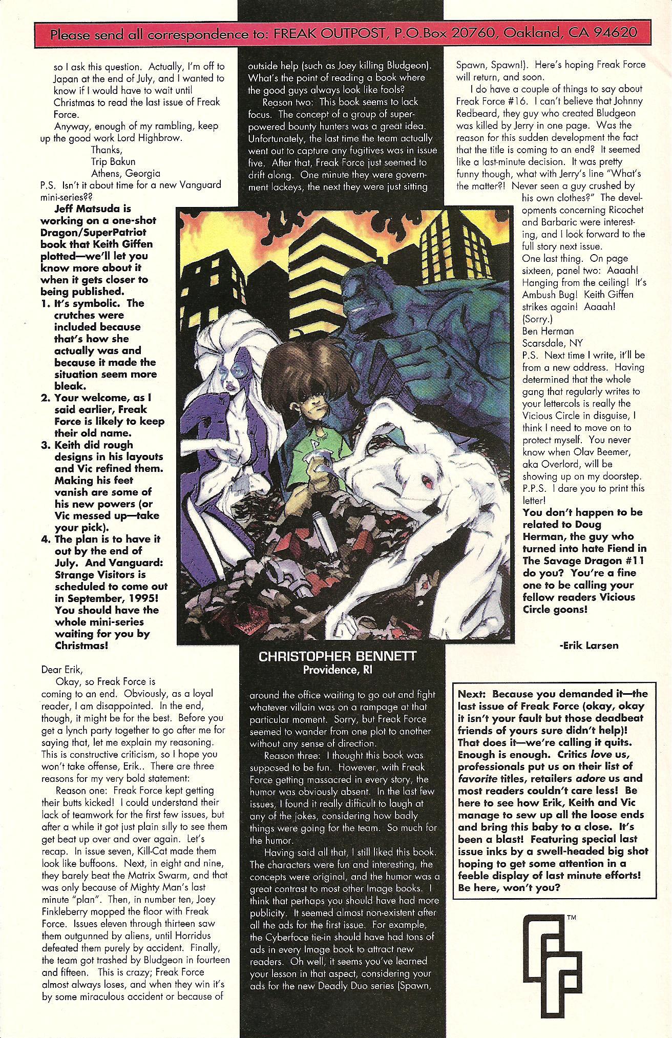 Read online Freak Force (1993) comic -  Issue #17 - 29