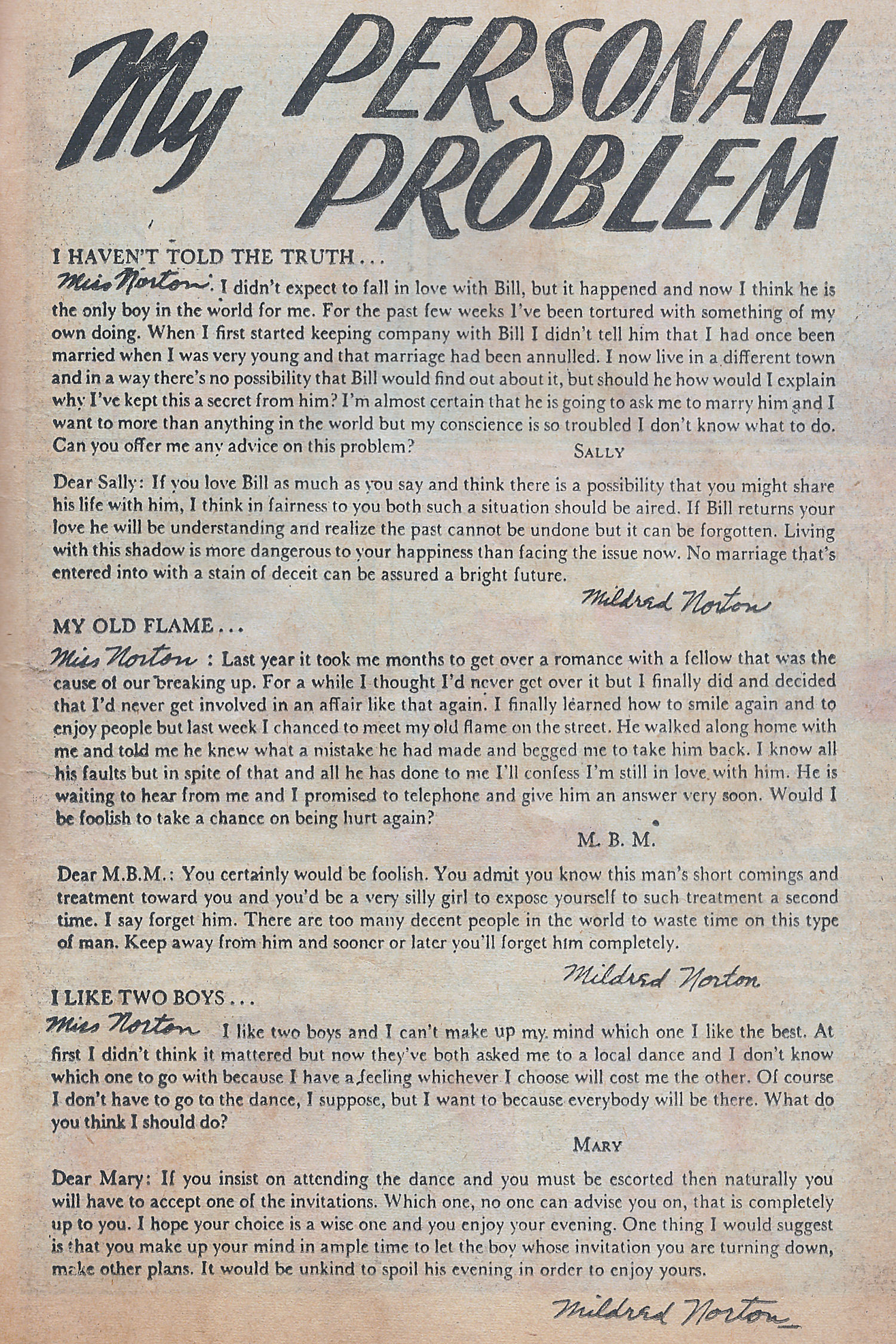 Read online My Personal Problem (1955) comic -  Issue #1 - 13
