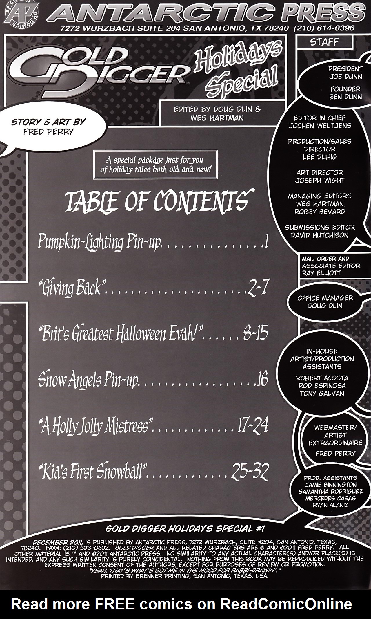 Read online Gold Digger Holidays Special comic -  Issue #1 - 2