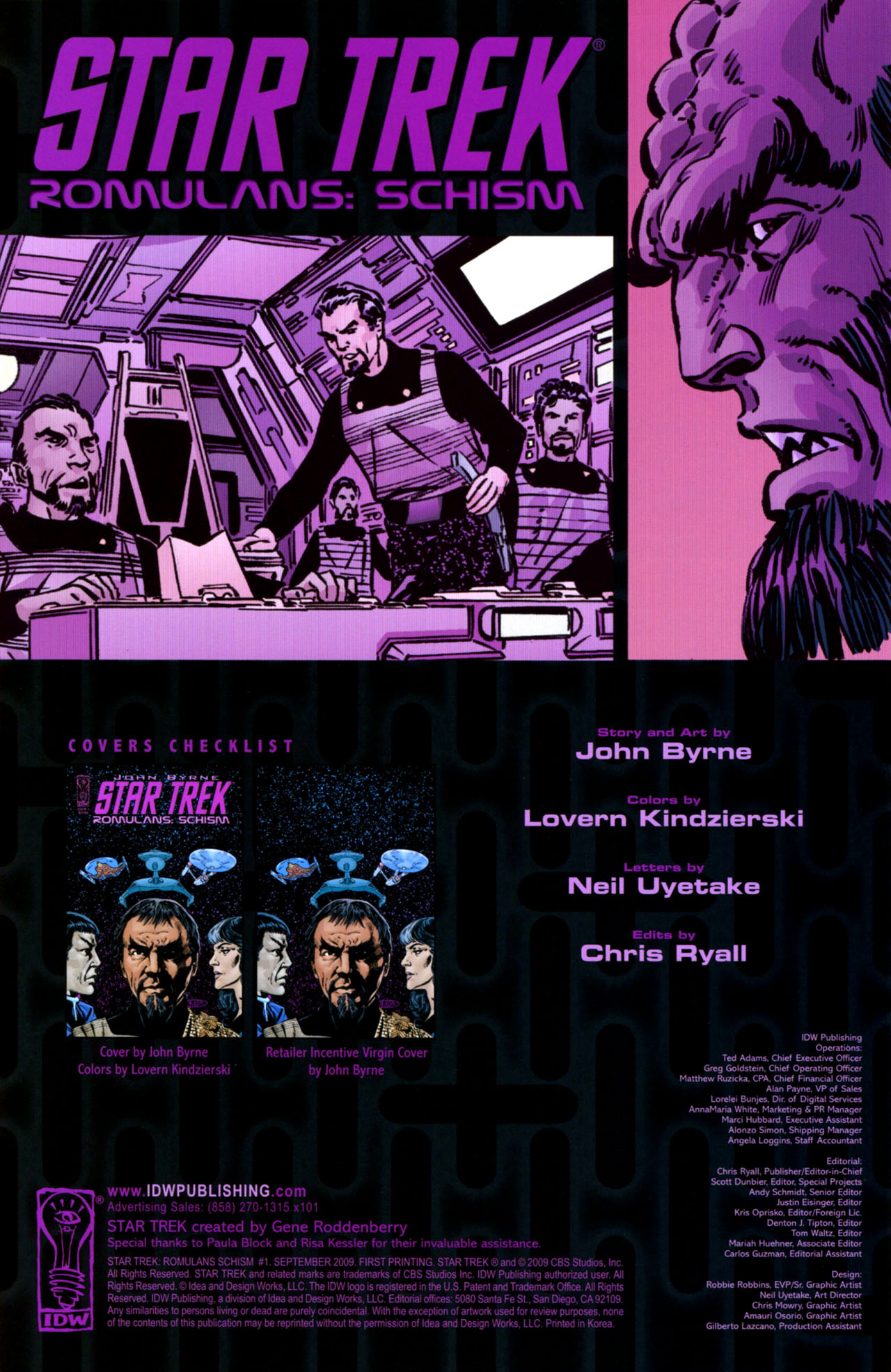 Read online Star Trek: Romulans Schism comic -  Issue #1 - 2