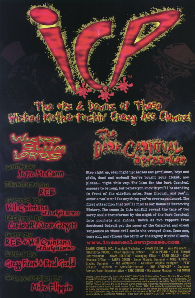 Read online Insane Clown Posse comic -  Issue #1 - 2