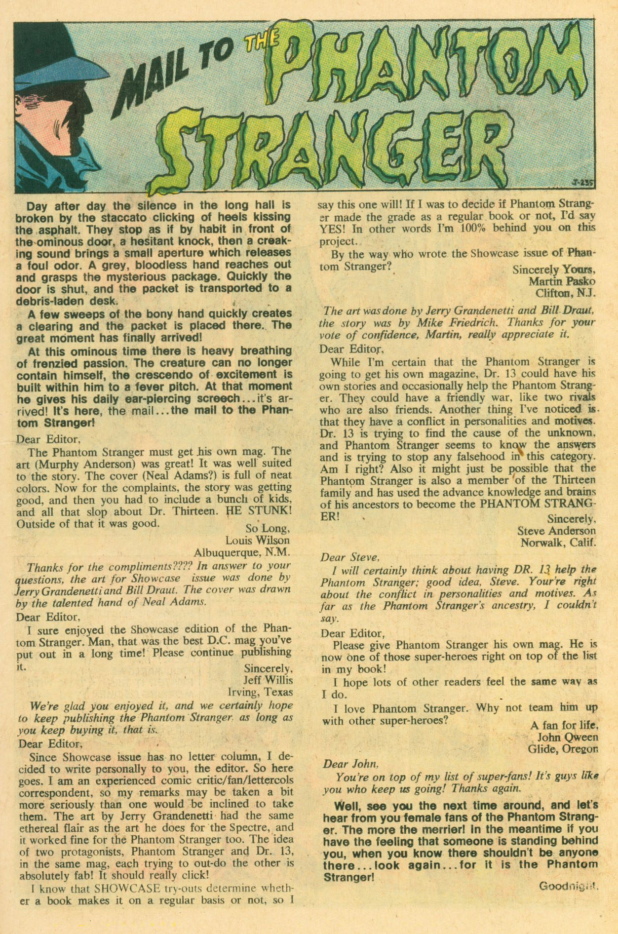 Read online The Phantom Stranger (1969) comic -  Issue #1 - 16