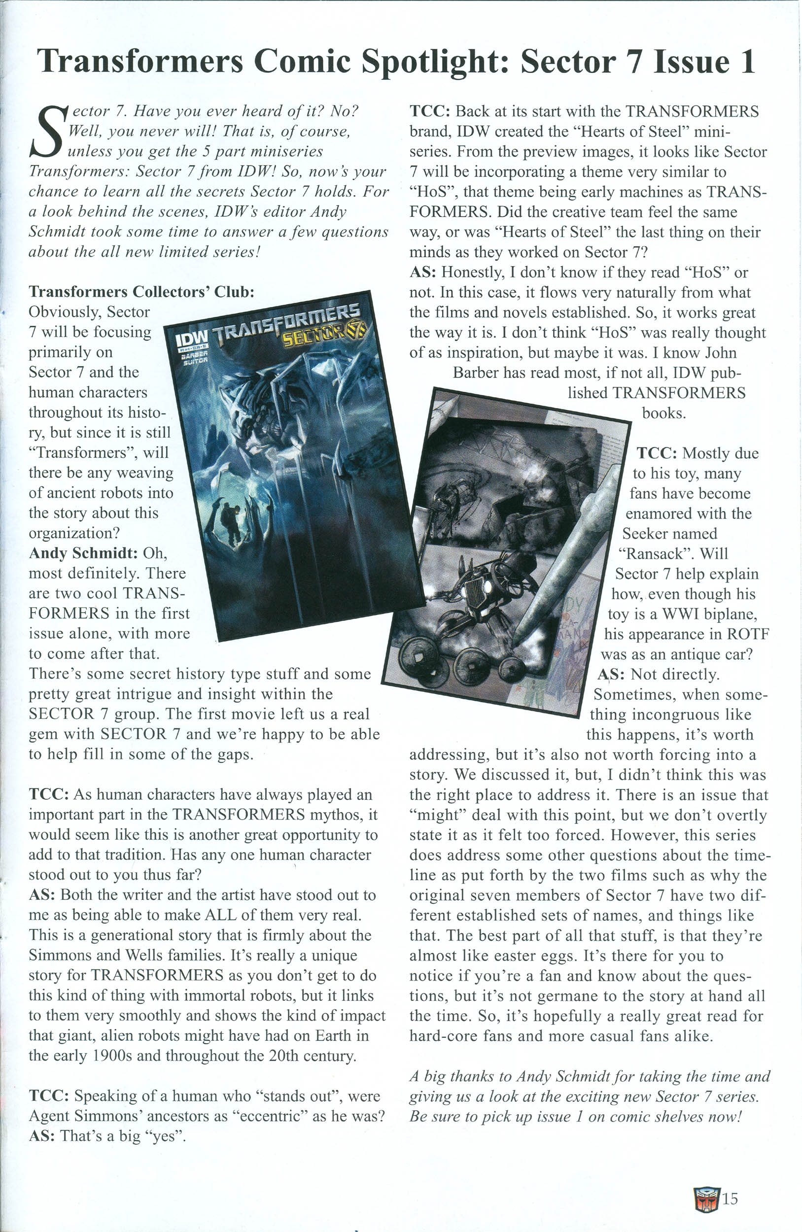 Read online Transformers: Collectors' Club comic -  Issue #35 - 15