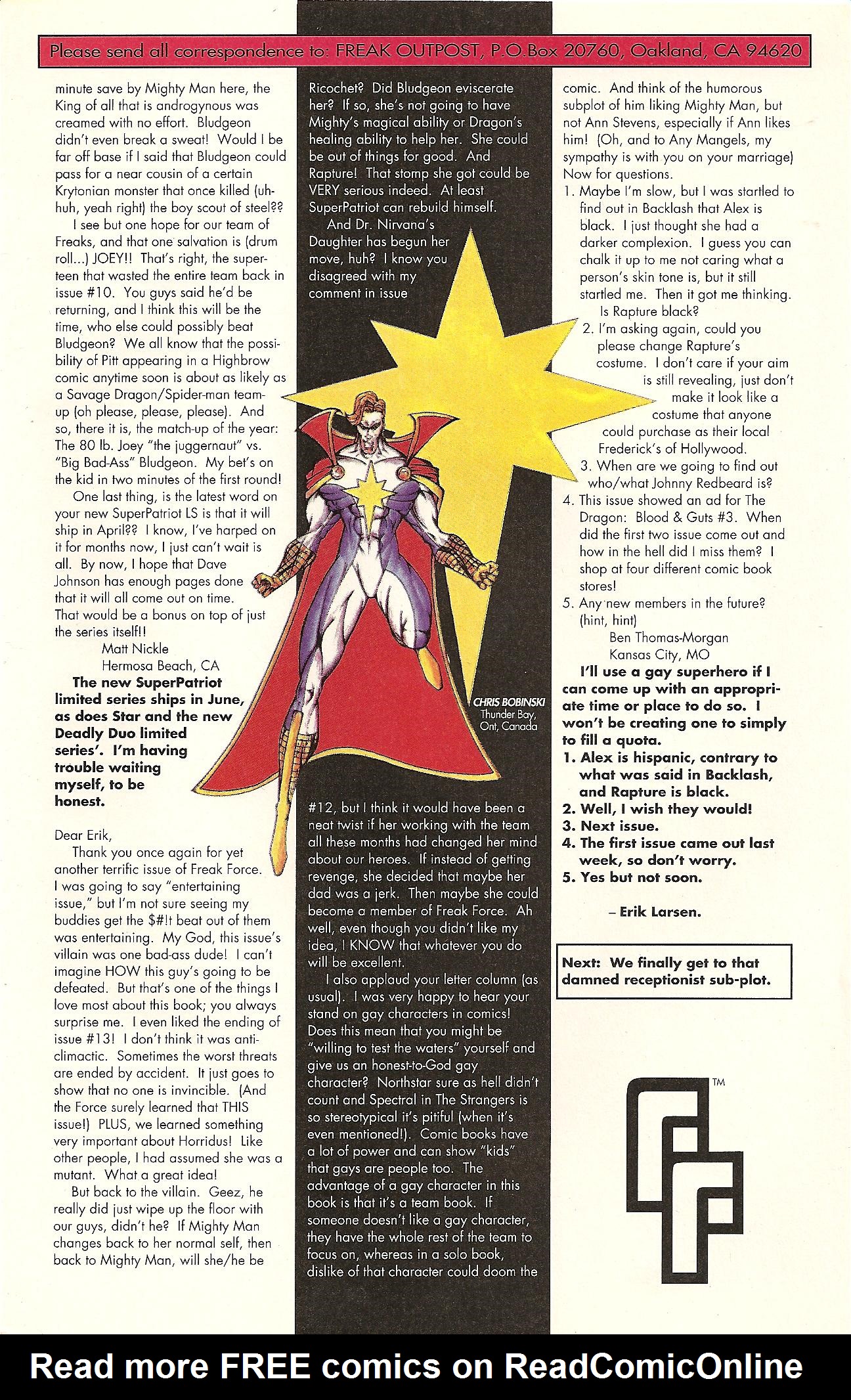 Read online Freak Force (1993) comic -  Issue #15 - 30