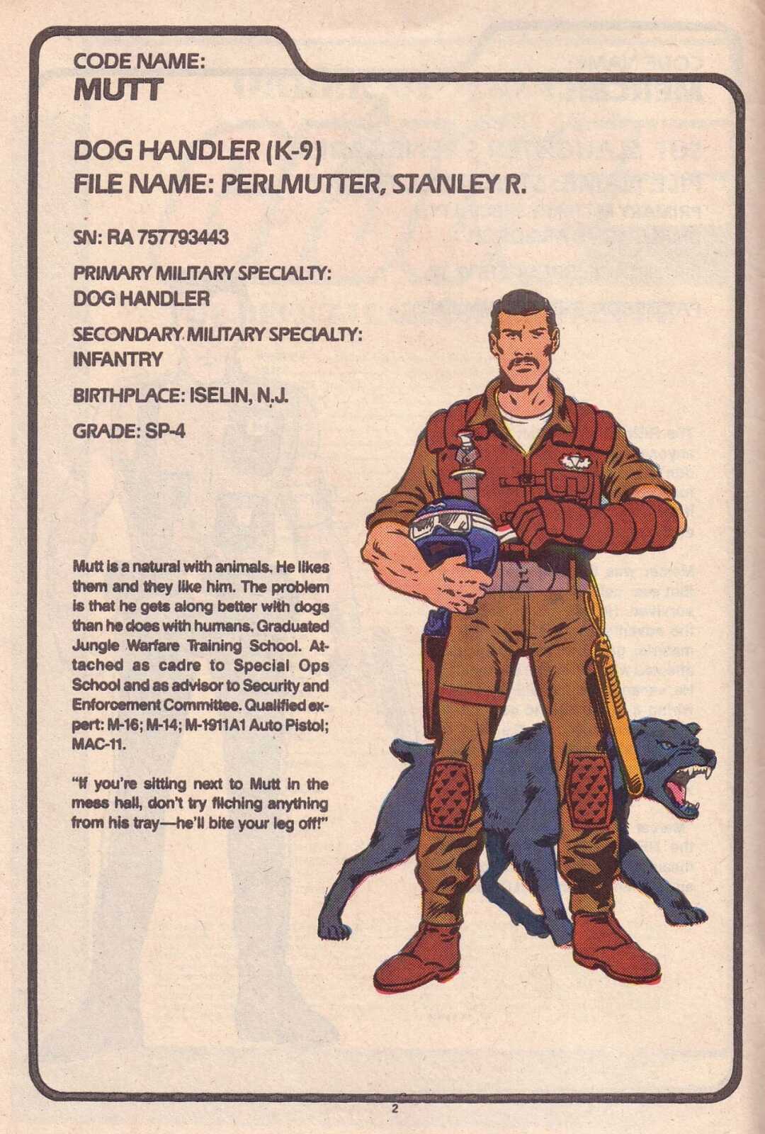 Read online The G.I. Joe Order of Battle comic -  Issue #2 - 4