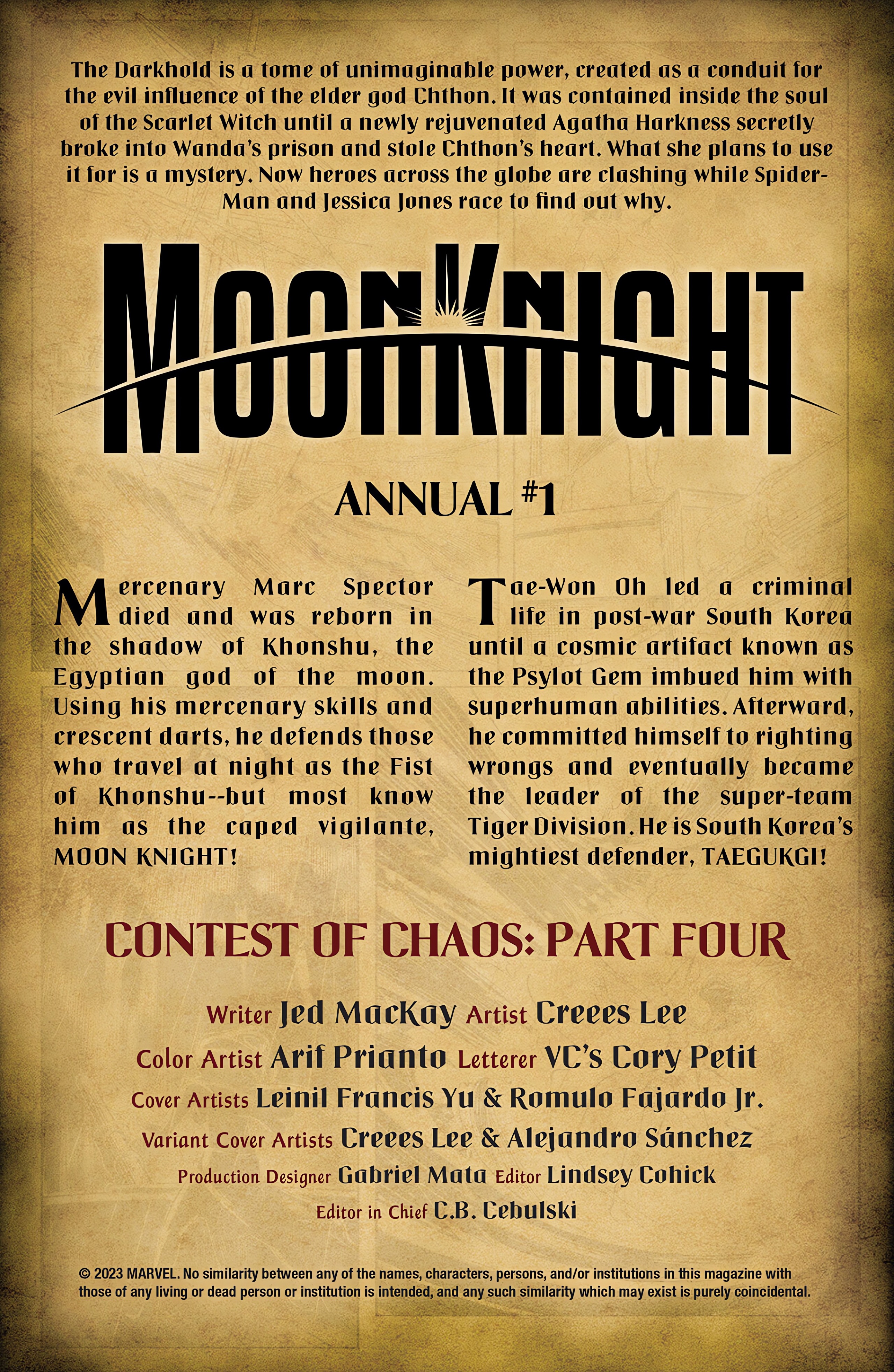 Read online Moon Knight (2021) comic -  Issue # Annual 2023 - 4