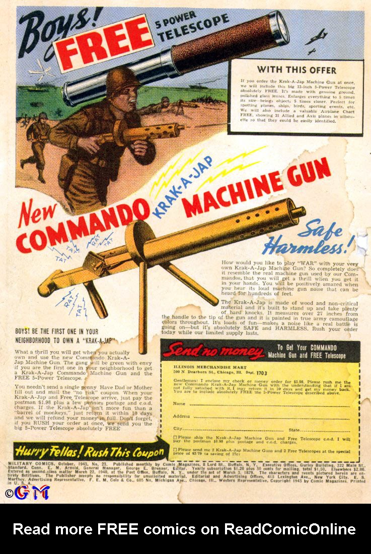 Read online Military Comics comic -  Issue #23 - 2