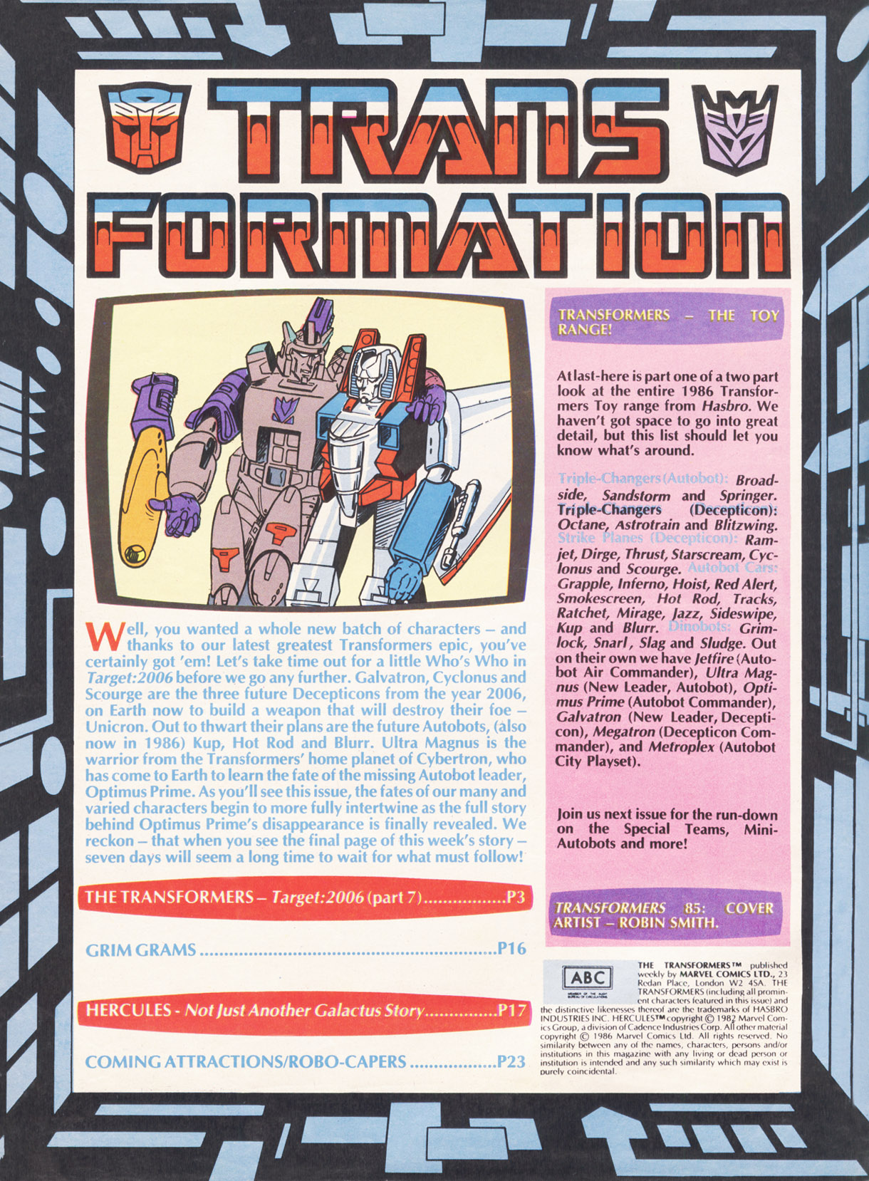 Read online The Transformers (UK) comic -  Issue #85 - 2