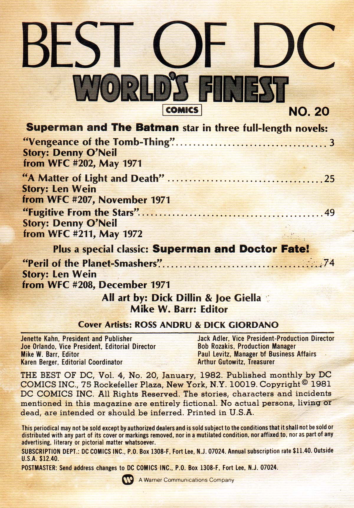 Read online The Best of DC comic -  Issue #20 - 2