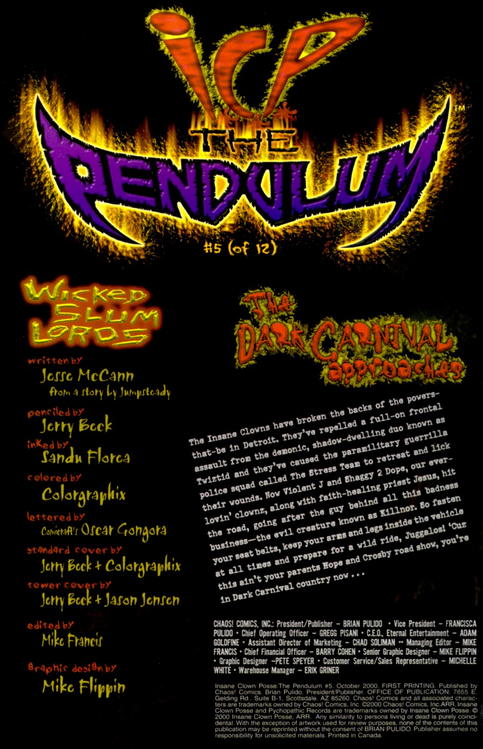 Read online Insane Clown Posse: The Pendulum comic -  Issue #5 - 2