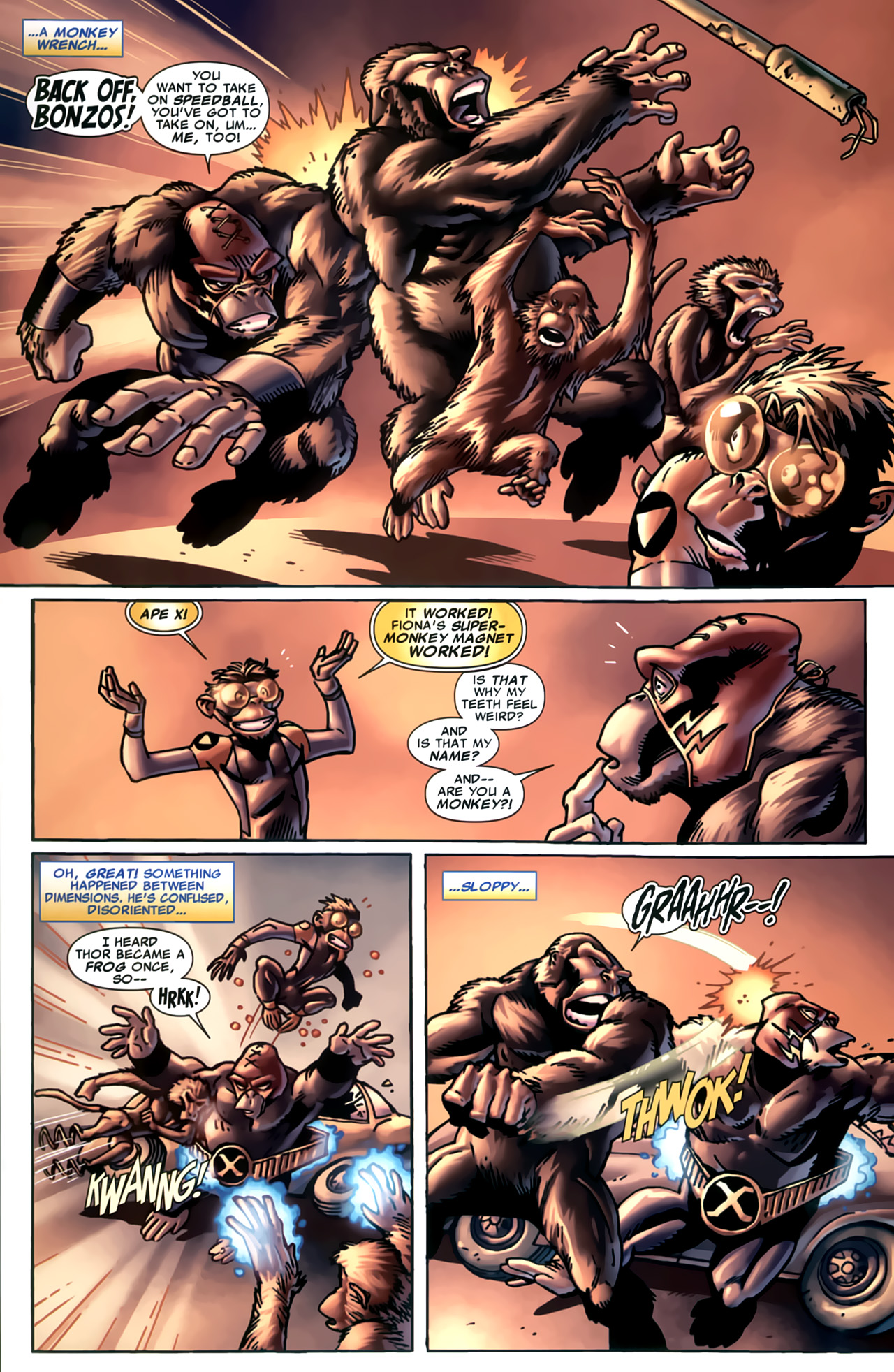 Read online Marvel Apes: Speedball Special comic -  Issue # Full - 22