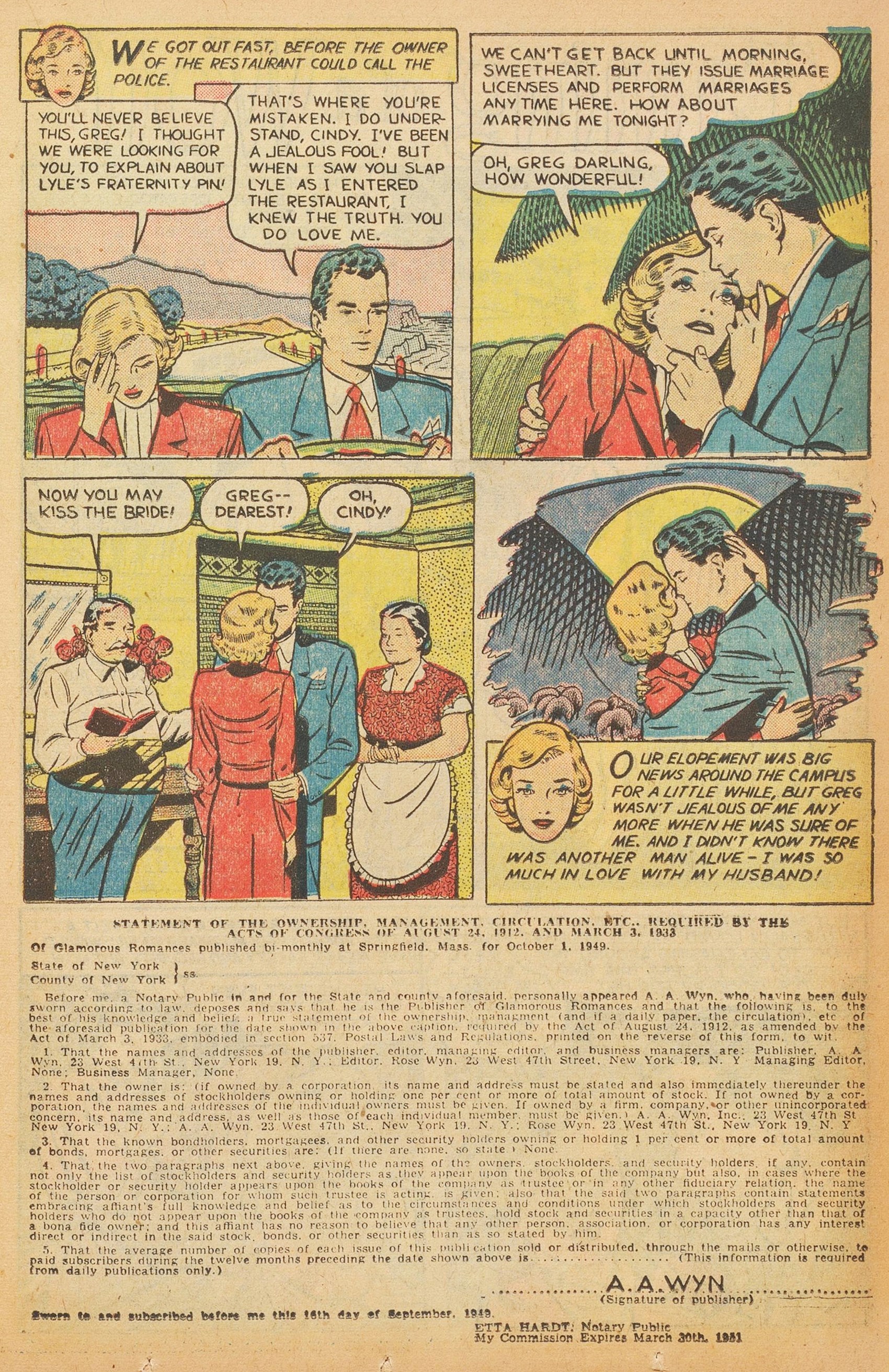 Read online Glamorous Romances comic -  Issue #45 - 17