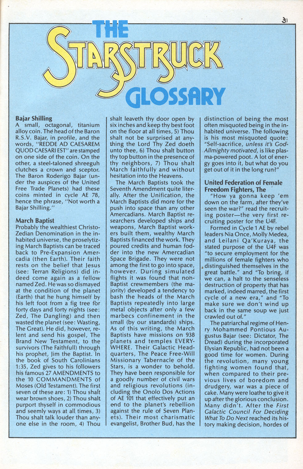 Read online Starstruck (1985) comic -  Issue #1 - 34