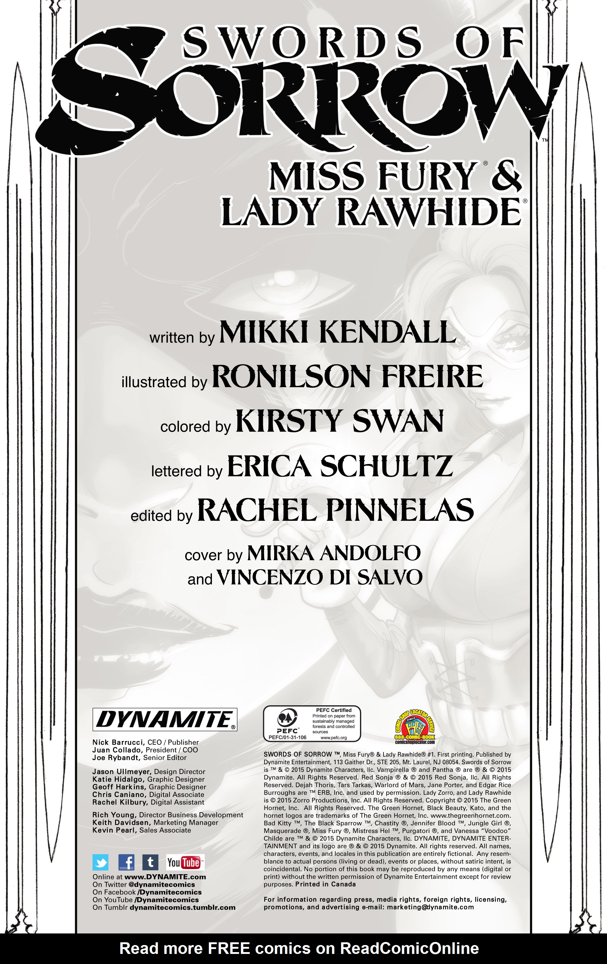 Read online Swords of Sorrow, Miss Fury & Lady Rawhide comic -  Issue # Full - 2