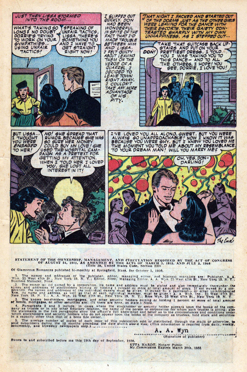 Read online Glamorous Romances comic -  Issue #51 - 17