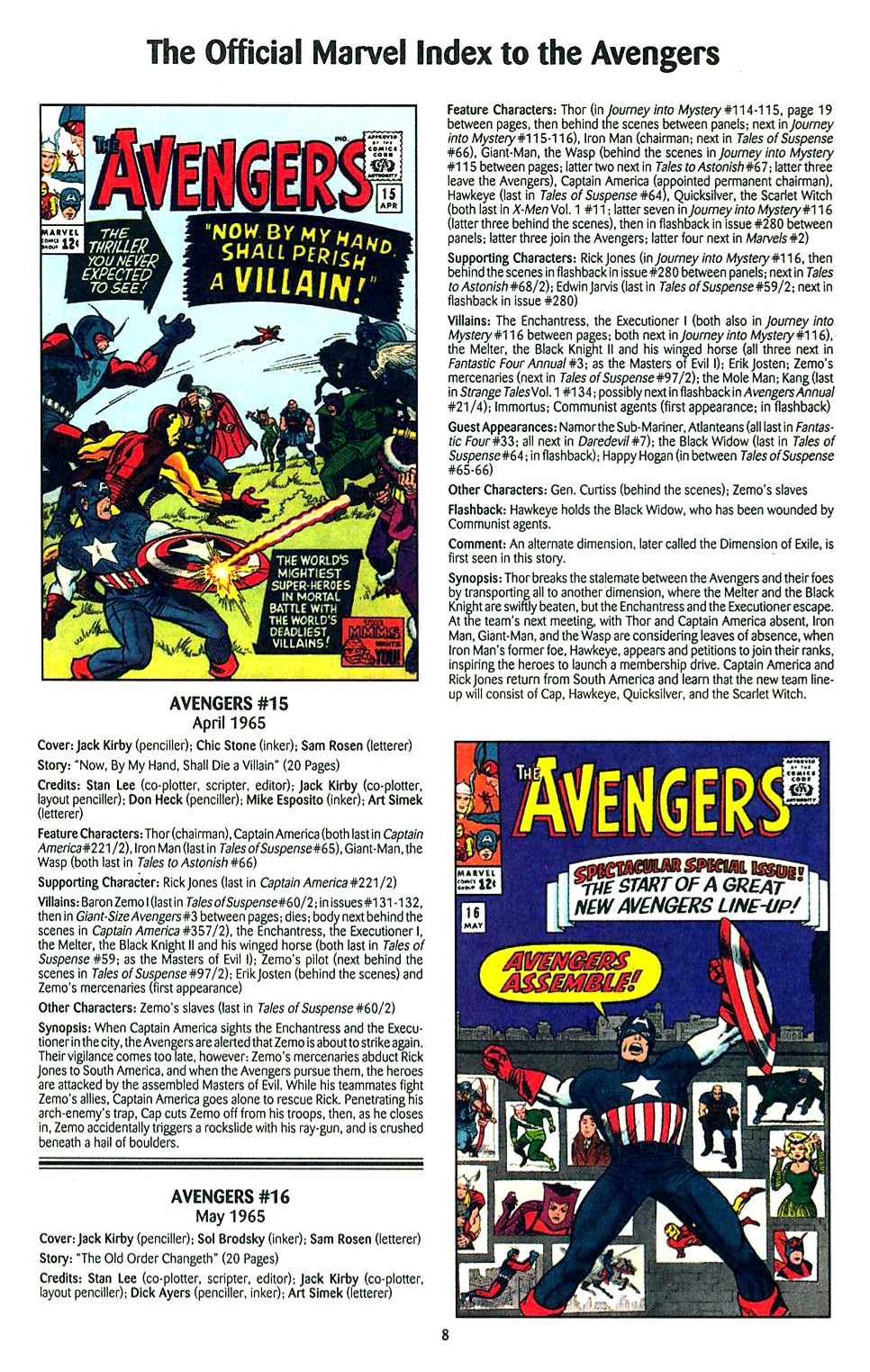 Read online The Official Marvel Index to the Avengers comic -  Issue #1 - 10