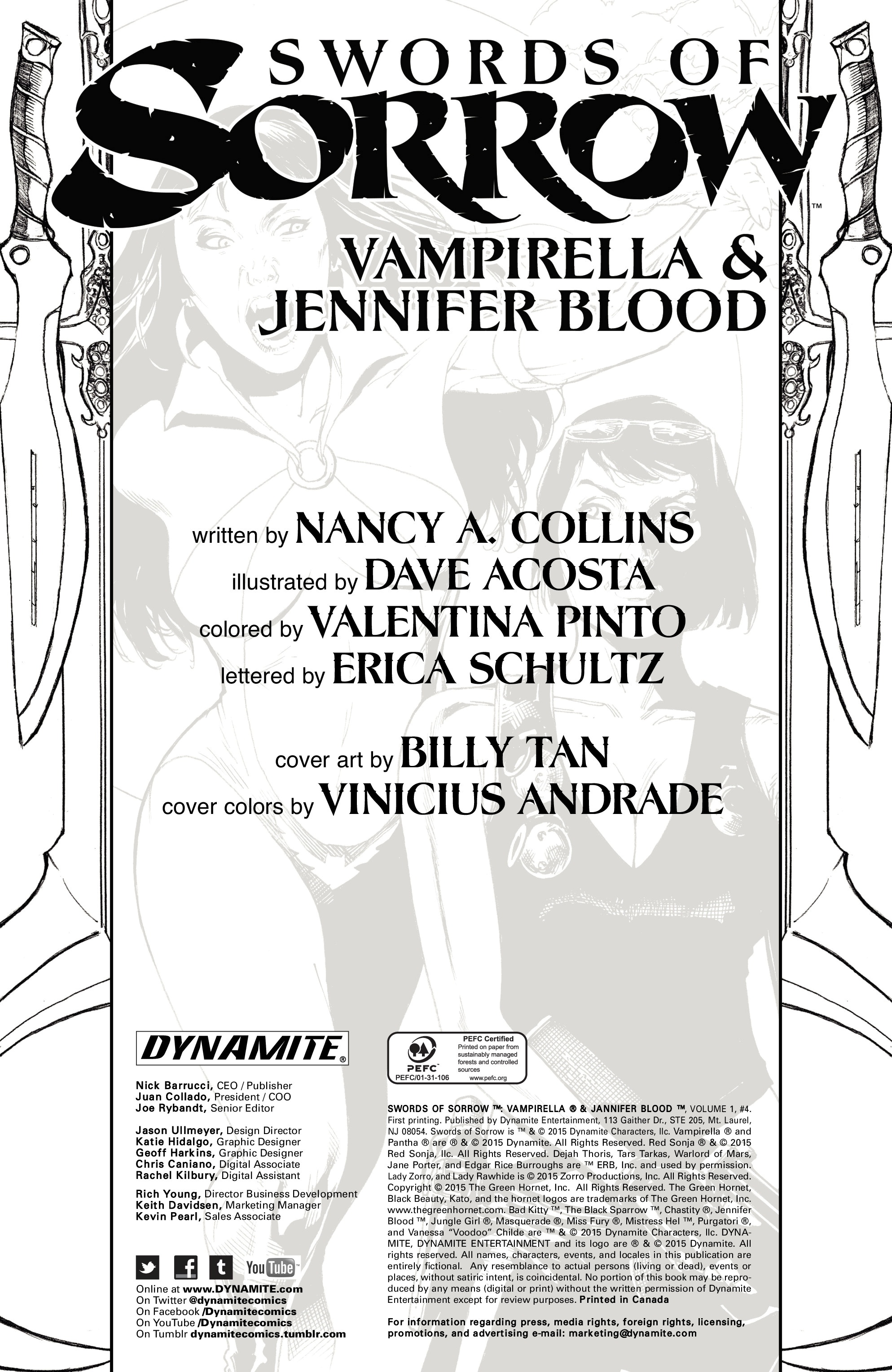 Read online Swords of Sorrow: Vampirella & Jennifer Blood comic -  Issue #4 - 2