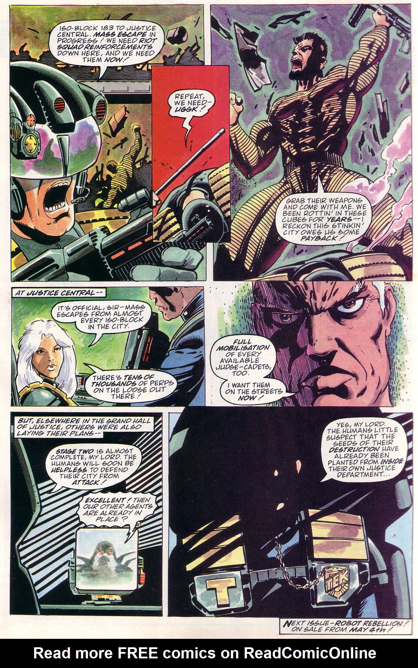 Read online Judge Dredd Lawman of the Future comic -  Issue #21 - 22