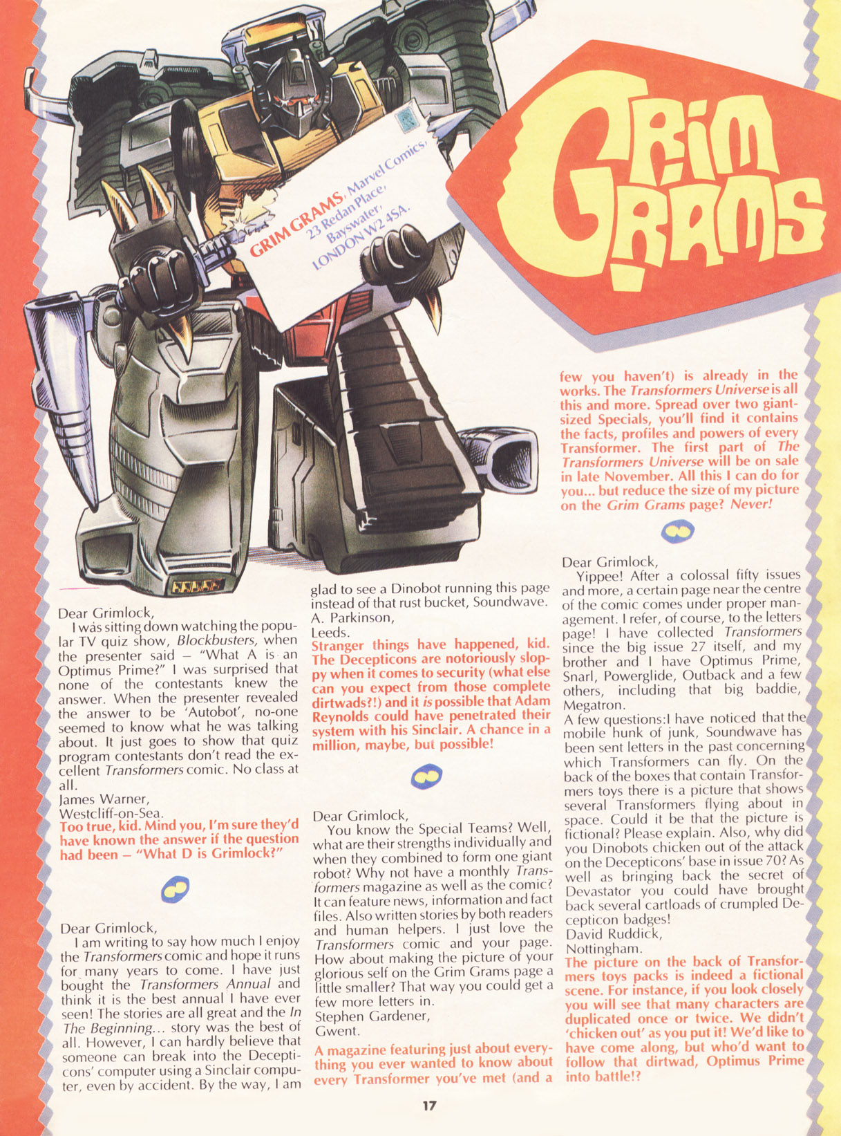 Read online The Transformers (UK) comic -  Issue #83 - 15