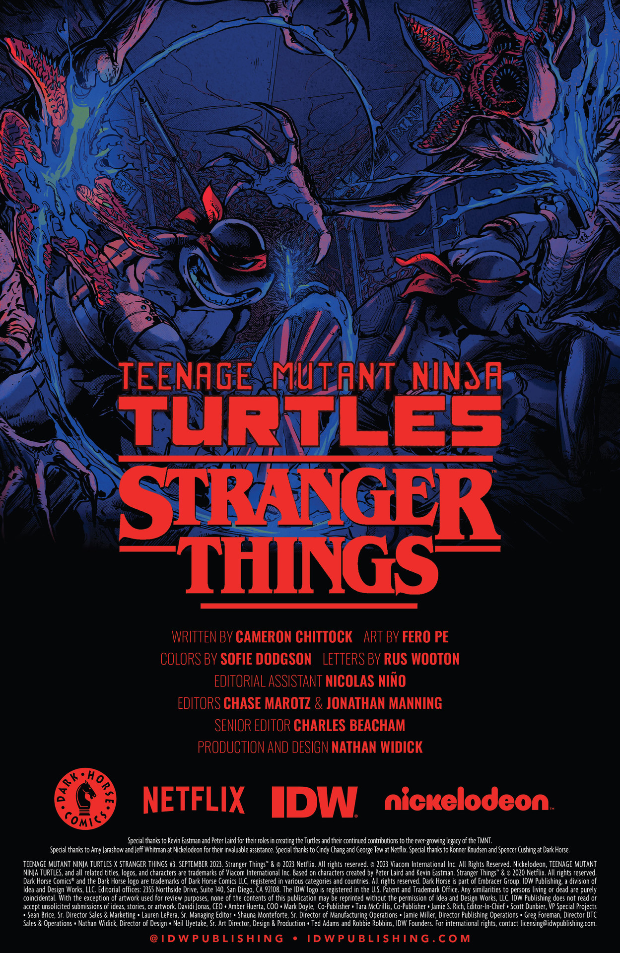 Read online Teenage Mutant Ninja Turtles x Stranger Things comic -  Issue #3 - 2