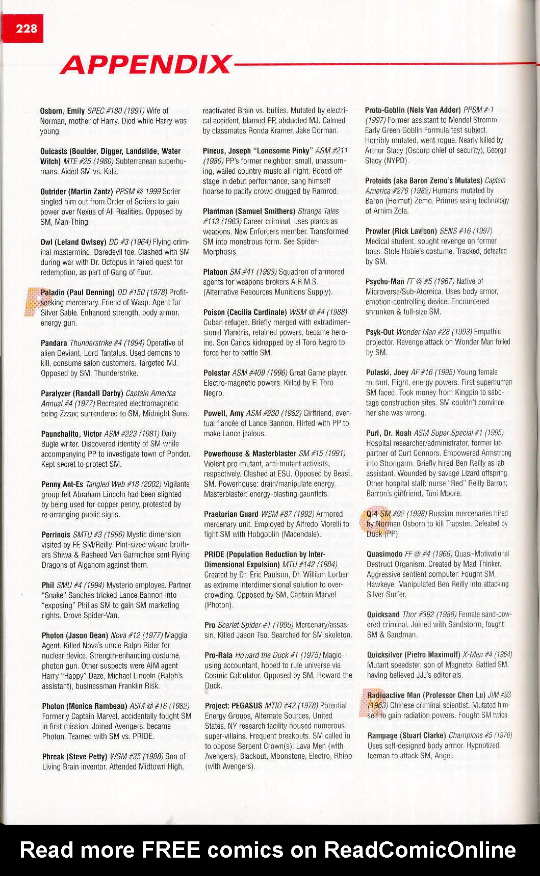 Read online Marvel Encyclopedia comic -  Issue # TPB 4 - 227