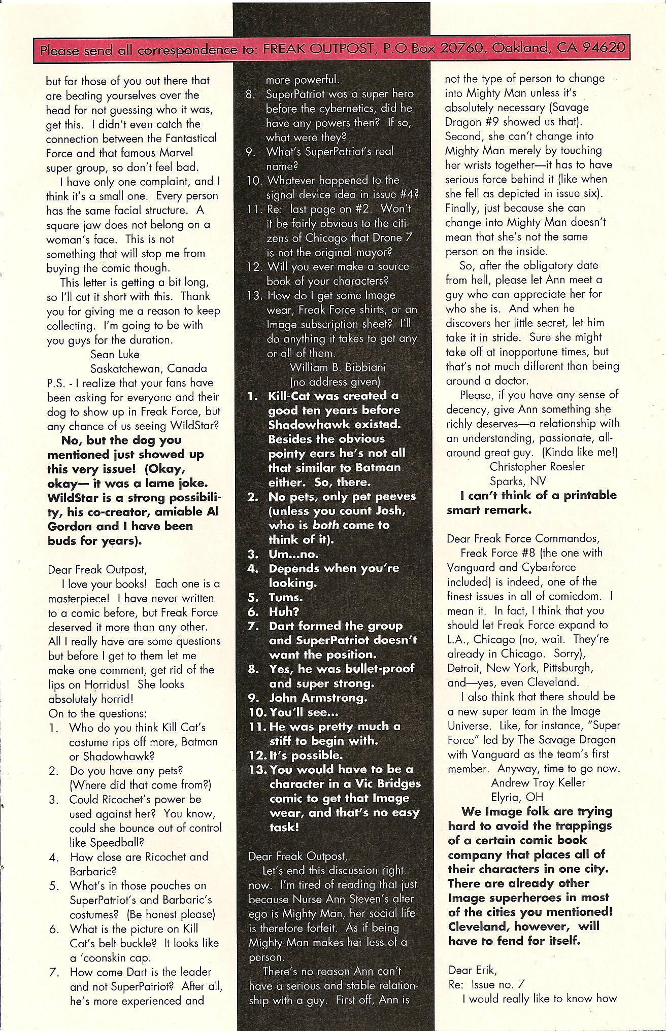 Read online Freak Force (1993) comic -  Issue #10 - 30