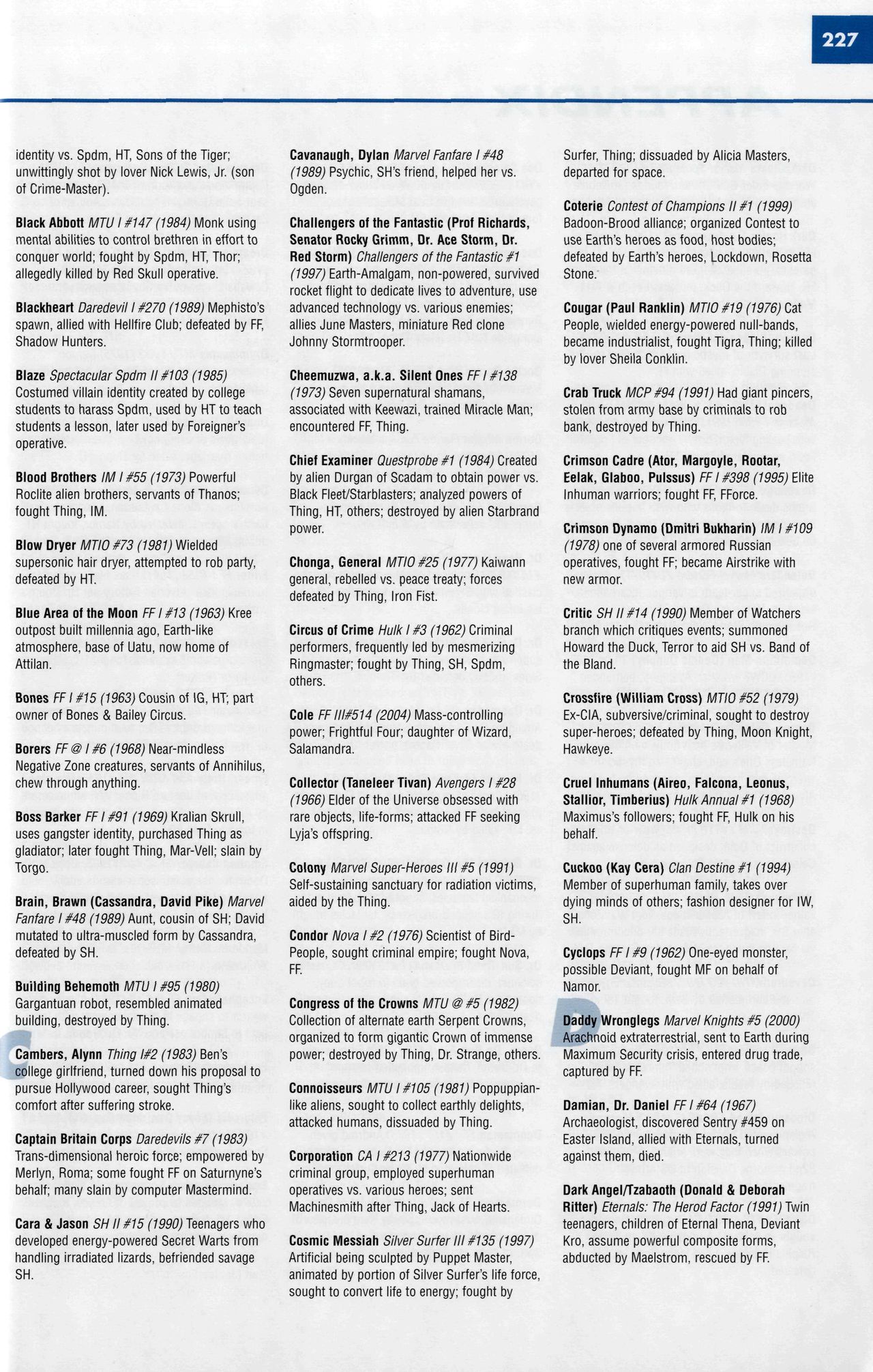 Read online Marvel Encyclopedia comic -  Issue # TPB 6 - 230