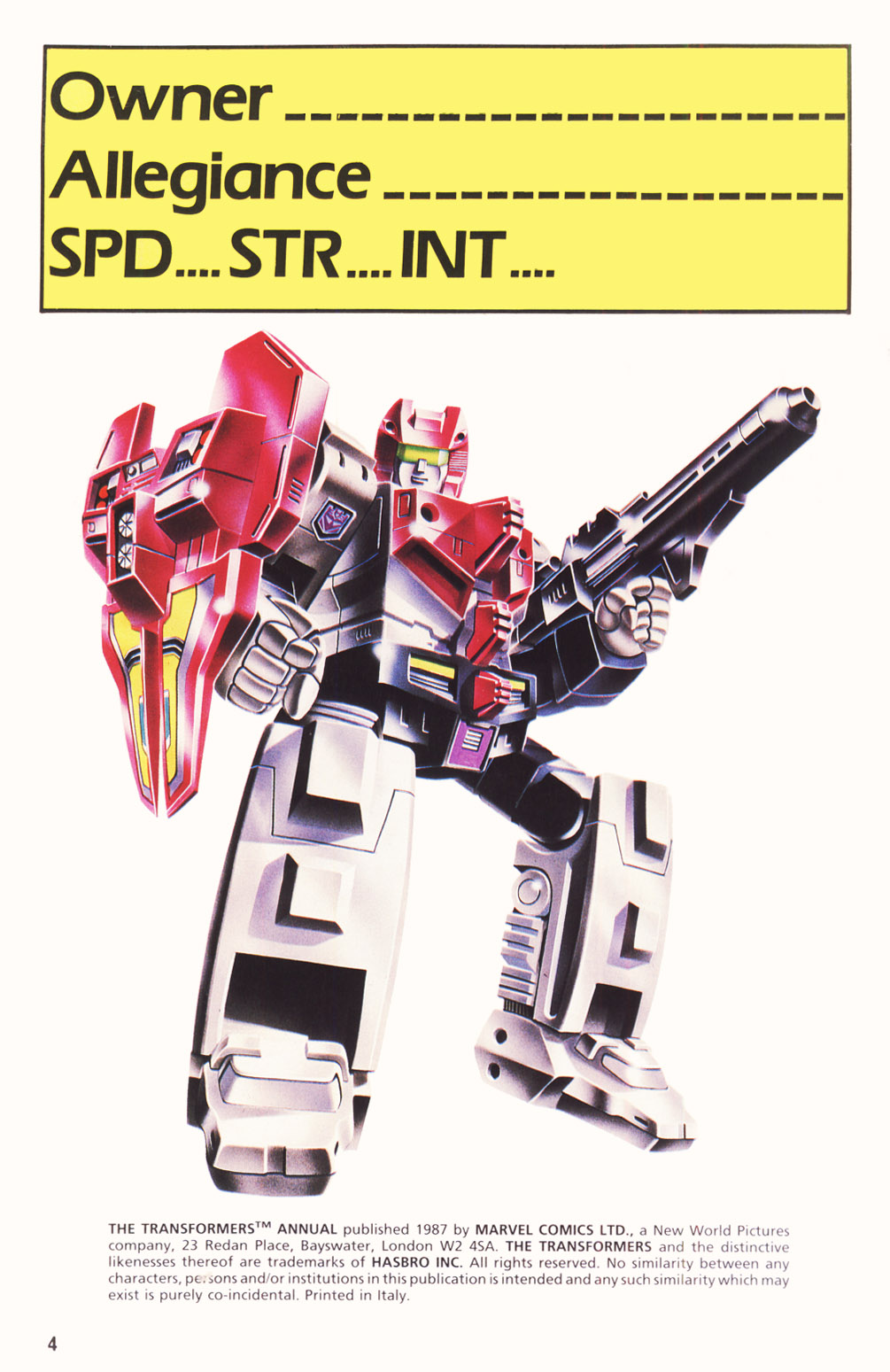 Read online The Transformers Annual comic -  Issue #1987 - 3