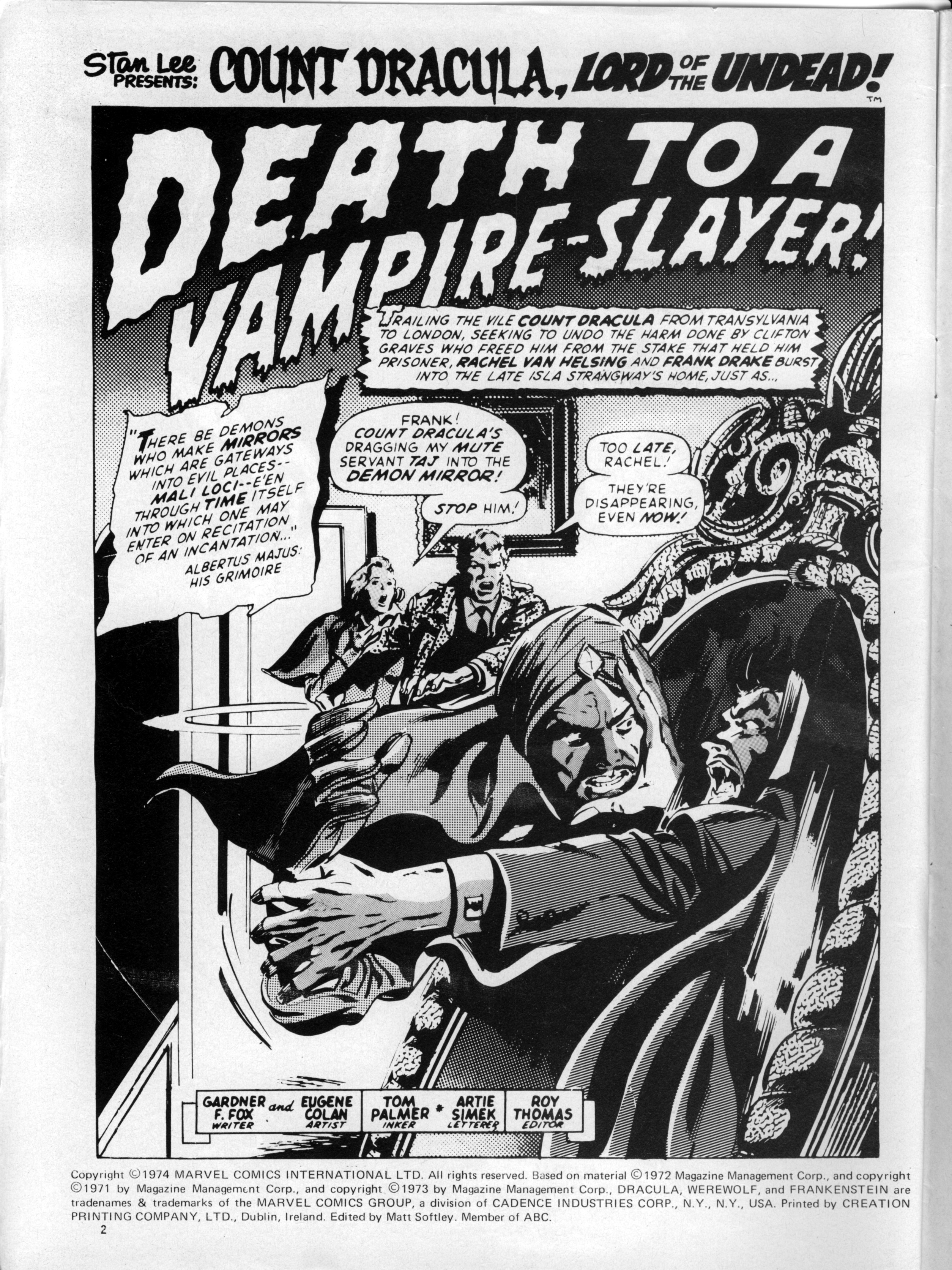Read online Dracula Lives (1974) comic -  Issue #9 - 2